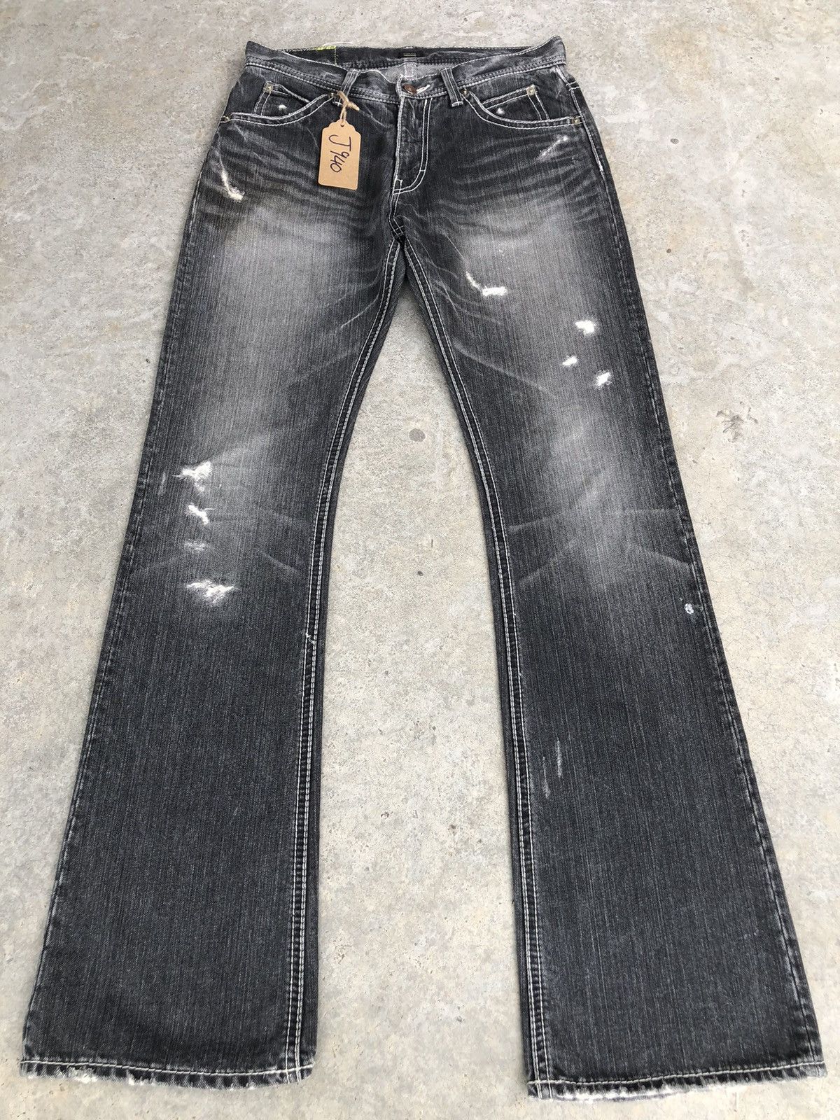 Japanese Brand Japanese Quarter Gemini Flared Jeans Distressed Jeans Size US 30 / EU 46 - 1 Thumbnail