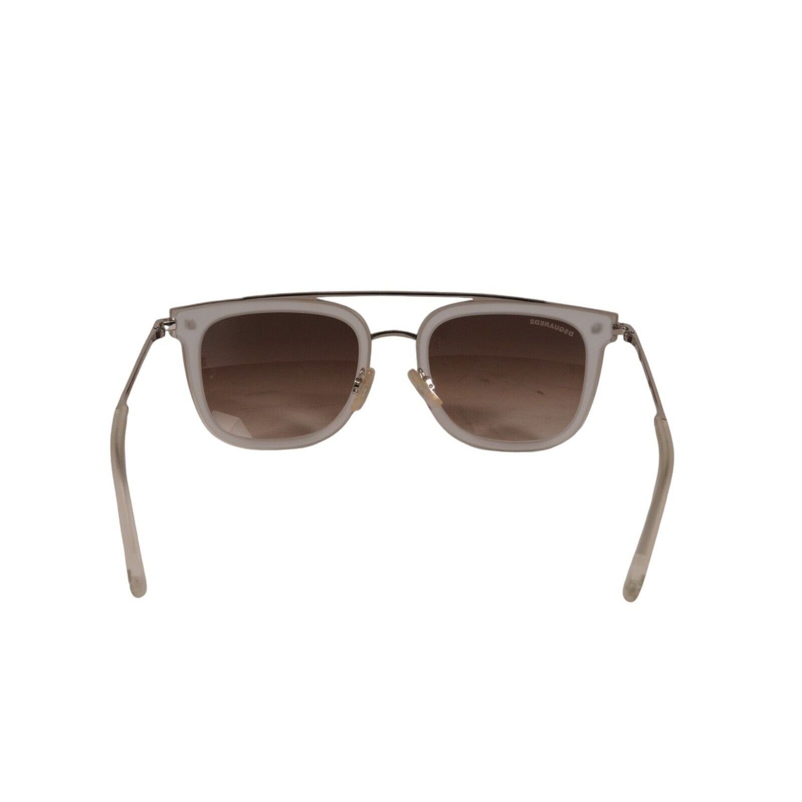 Dsquared2 JIM DQ 201 Sunglasses Transparent Silver White Square Size ONE SIZE - 9 Thumbnail
