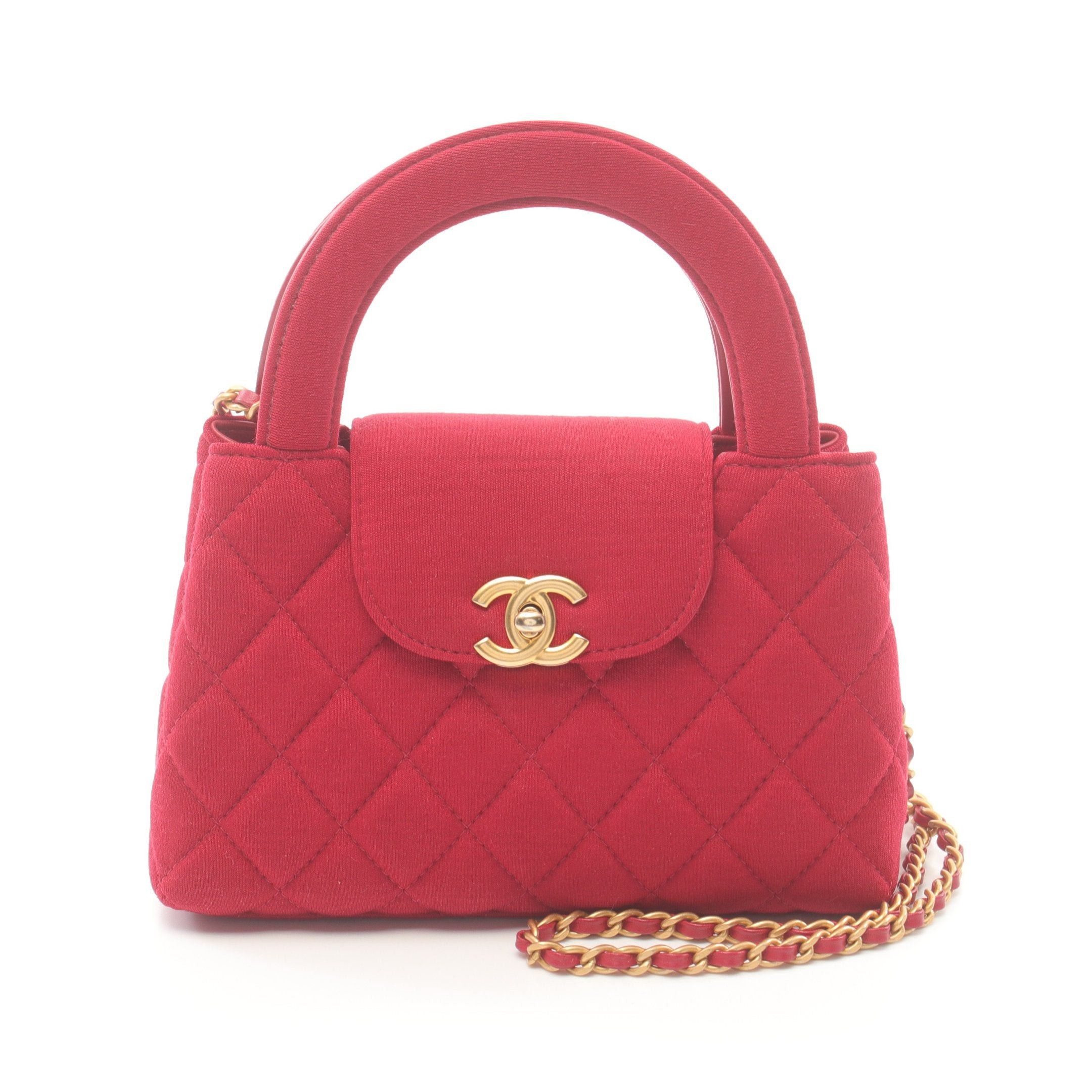 Chanel Chanel Matelasse Handbag Canvas Red Gold Hardware Size ONE SIZE - 1 Thumbnail