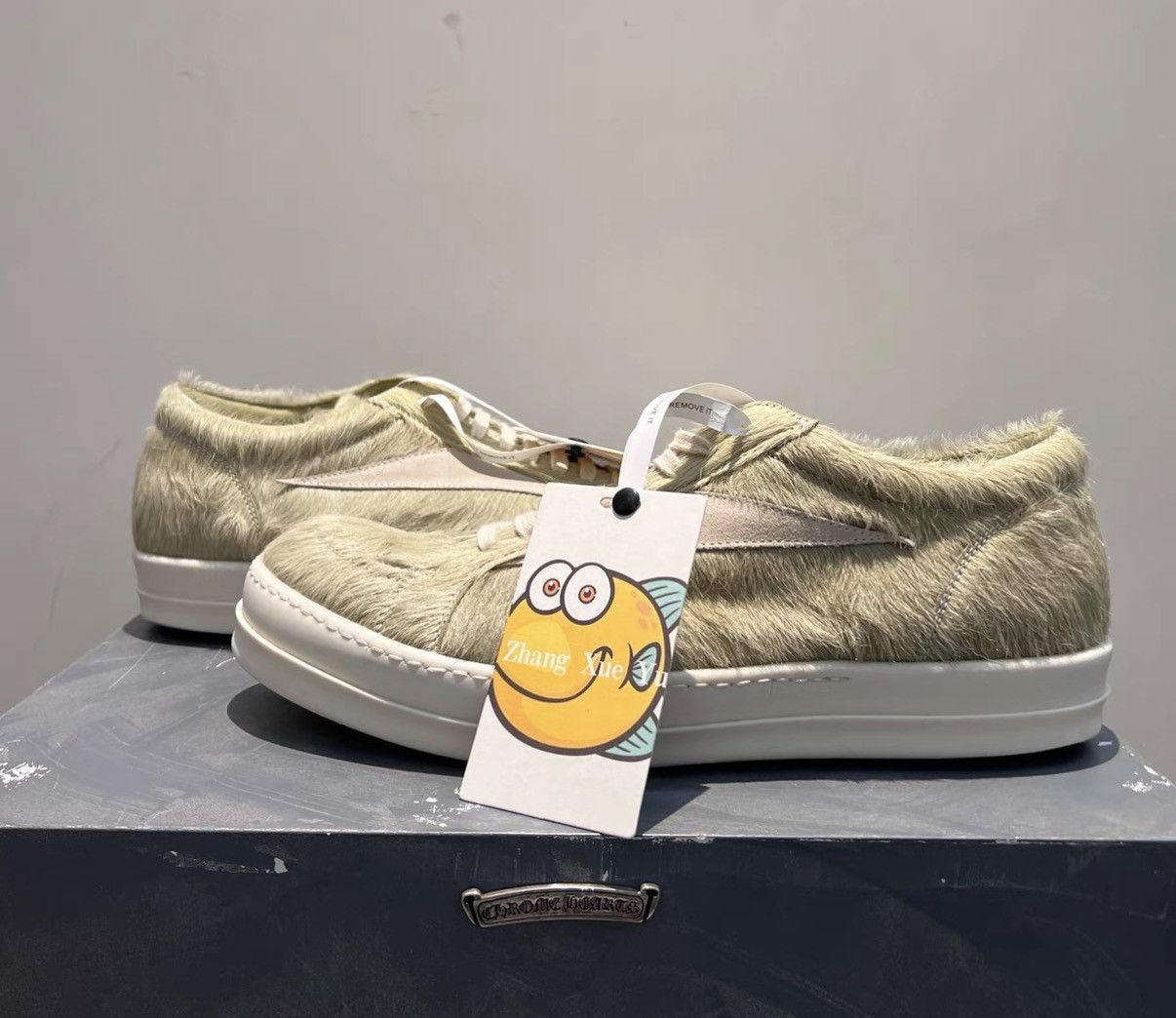 Rick Owens Rick Owens Rare Low-Top Mint Green Pony Hair Sneakers Size US 11 / EU 44 - 5 Thumbnail