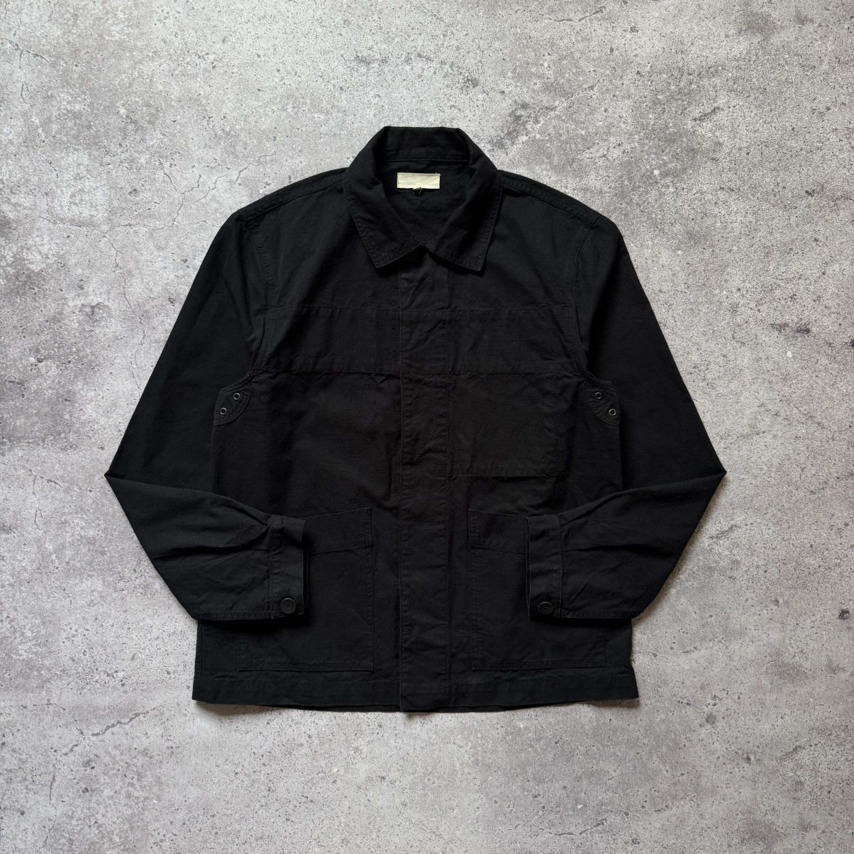 Jigsaw Cotton Work Chore French Jacket in Black, Men's (Size L) — image 2 of 6