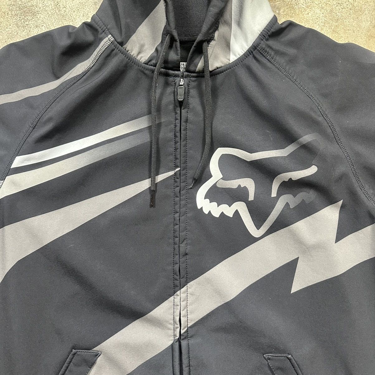 Fox Racing Vintage Y2K Fox Racing AOP Tech Zip Up Hoodie Size M Size US M / EU 48-50 / 2 - 6 Thumbnail