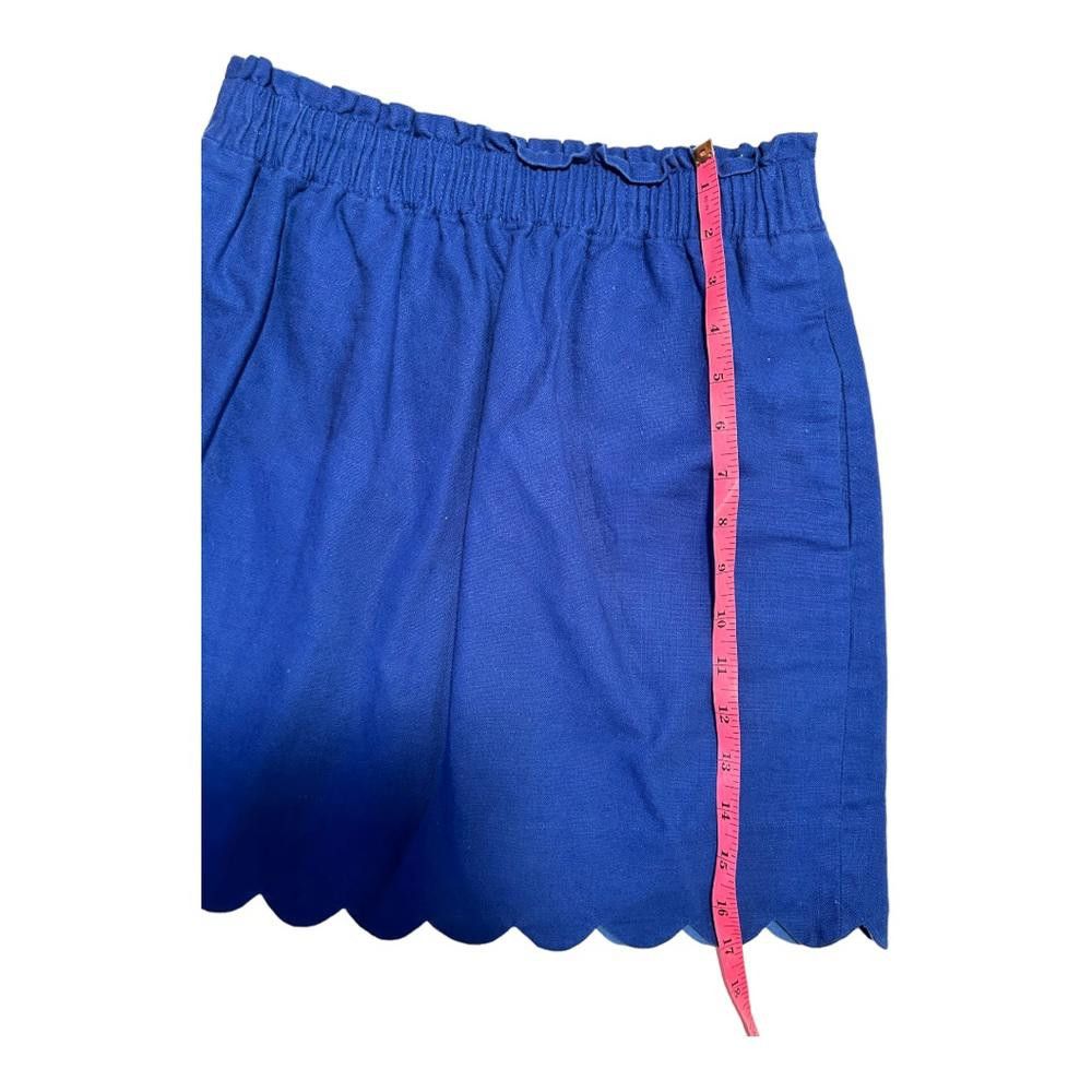 J.Crew J. Crew l Royal Blue Linen Scallop Skirt Size 0 Size 25" / US 0 / IT 36 - 4 Thumbnail