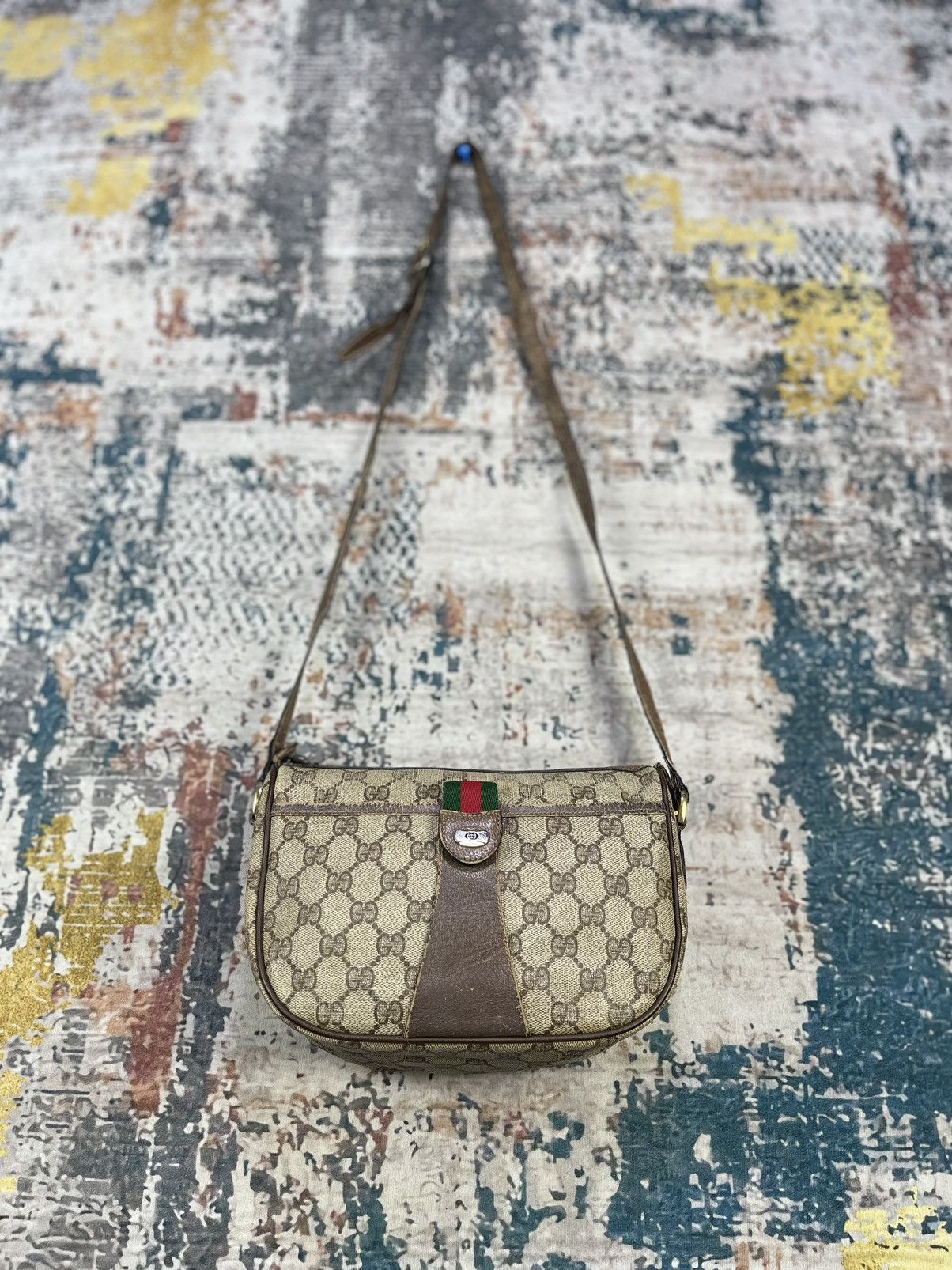 Vintage Gucci Ophidia Supreme Web Shoulder Sling Bag