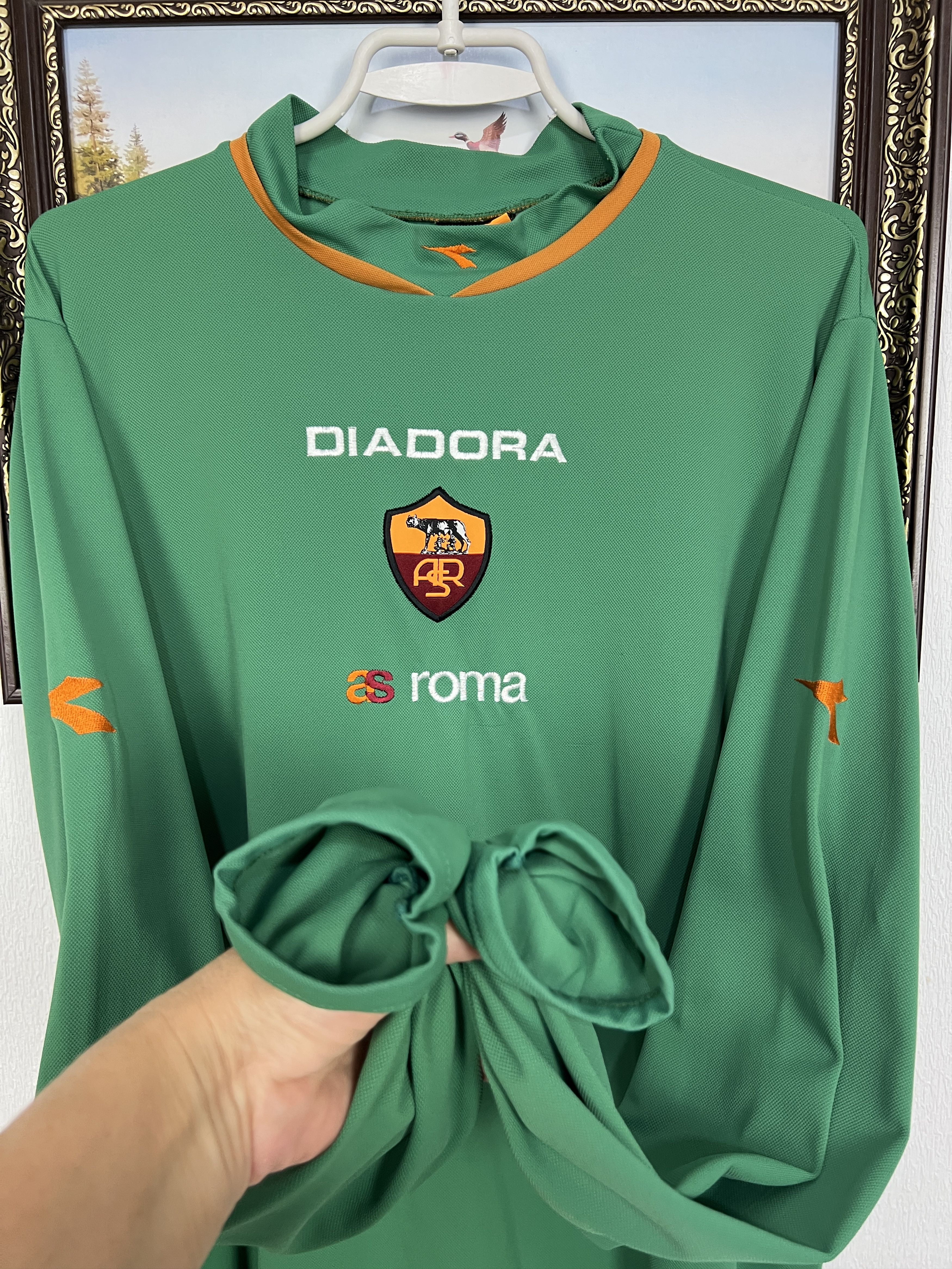 Diadora Vintage Diadora AS Roma Football Train Sweatshirt Soccer Size US XXL / EU 58 / 5 - 5 Thumbnail