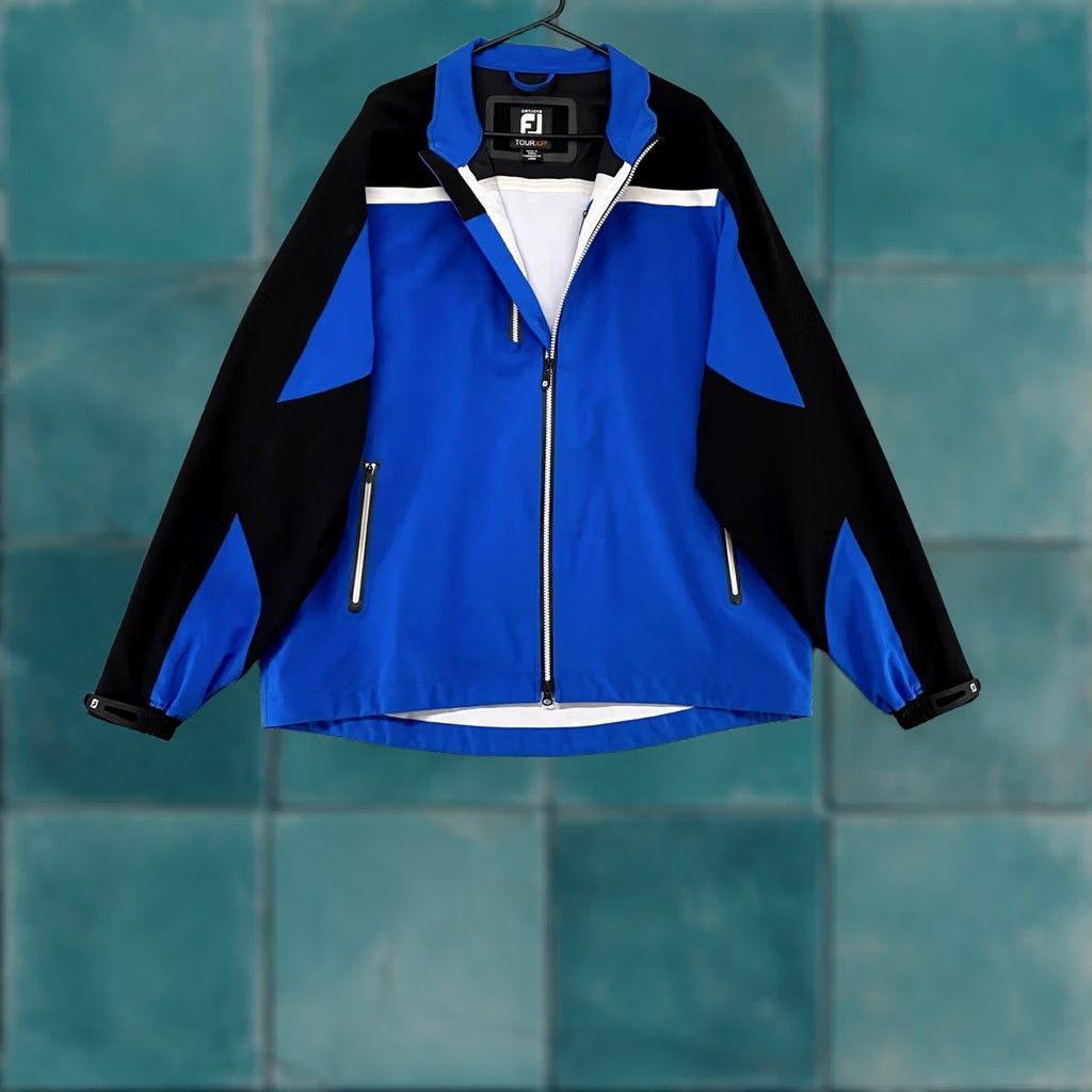 Footjoy FootJoy DryJoys Tour XP Jacket Mens XL Blue Full Zip Waterproof Windbreaker Golf Weatherproof Windbreaker Size US XL / EU 56 / 4 - 1 Thumbnail