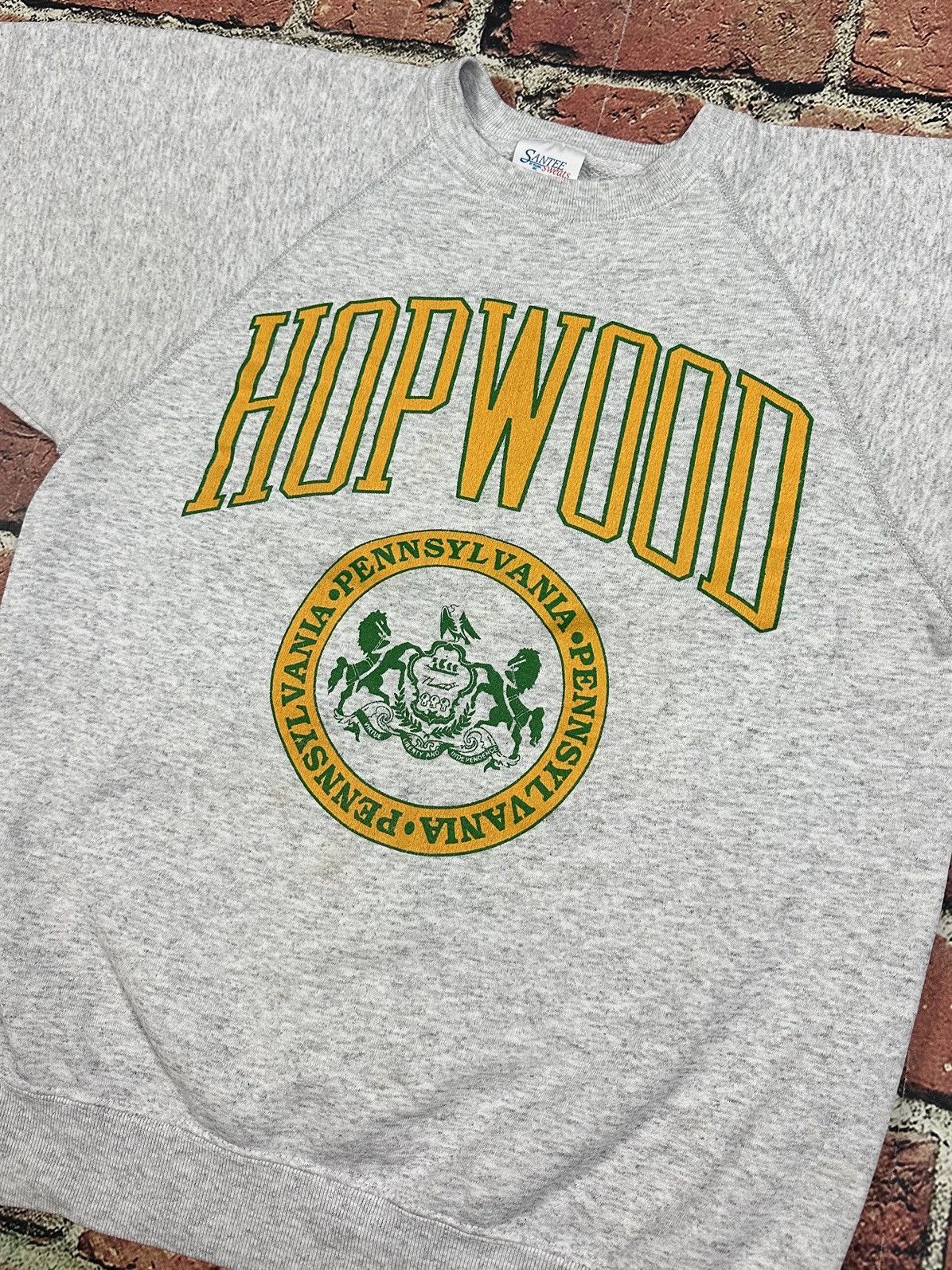 Other Vintage HOPWOOD Pennsylvania Raglan Crewneck Sweatshirt 80s Size US L / EU 52-54 / 3 - 5 Thumbnail