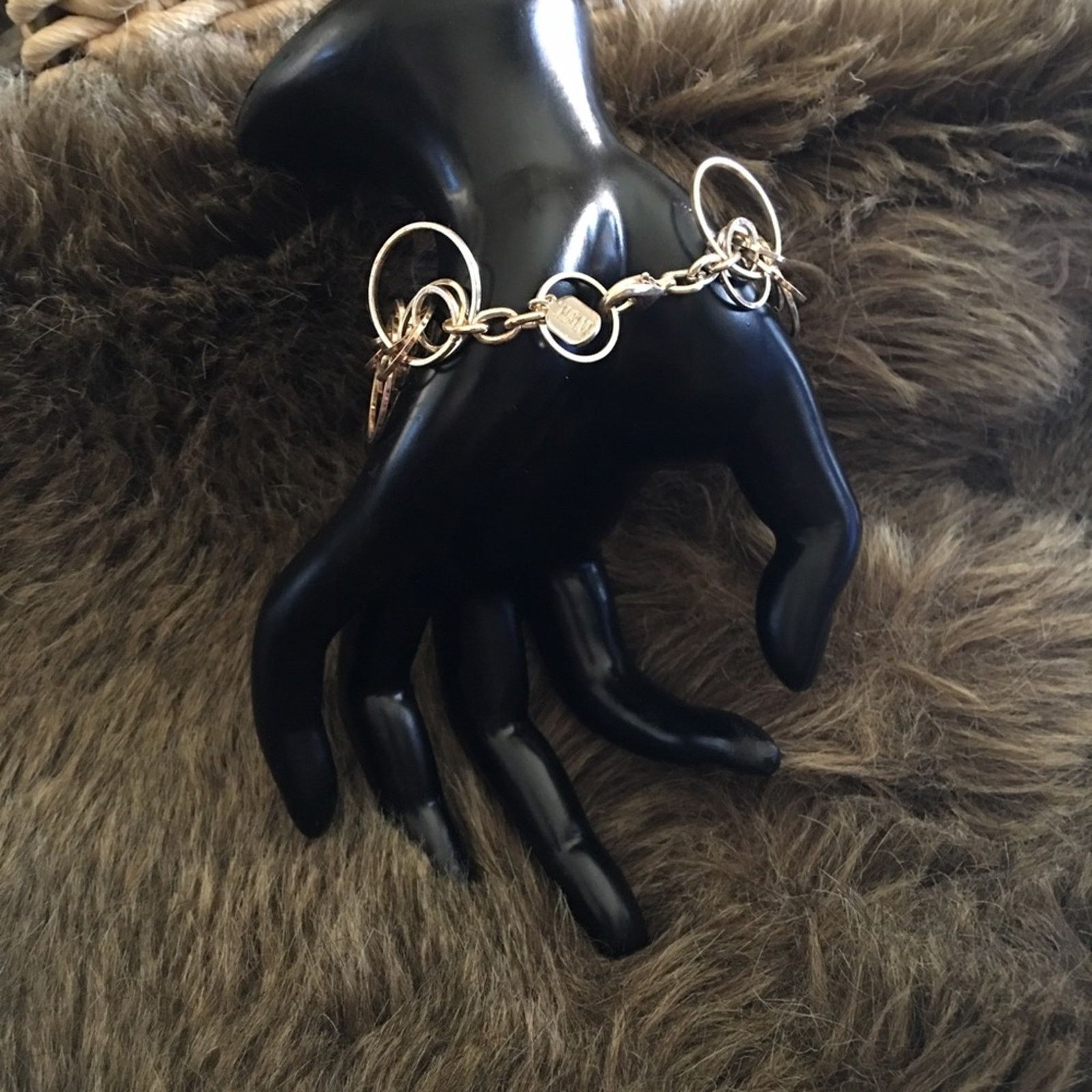 Alfani Alfani shiny gold tone multi size ring bracelet Size ONE SIZE - 6 Thumbnail
