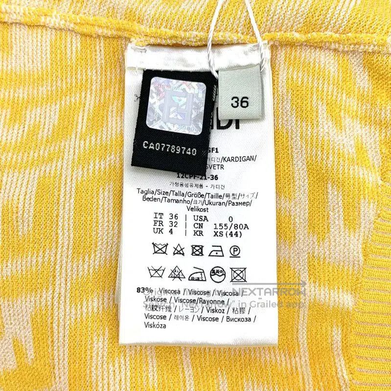 Fendi Fendi Yellow Knit Cardigan for Women . Size XS / US 0-2 / IT 36-38 - 6 Thumbnail