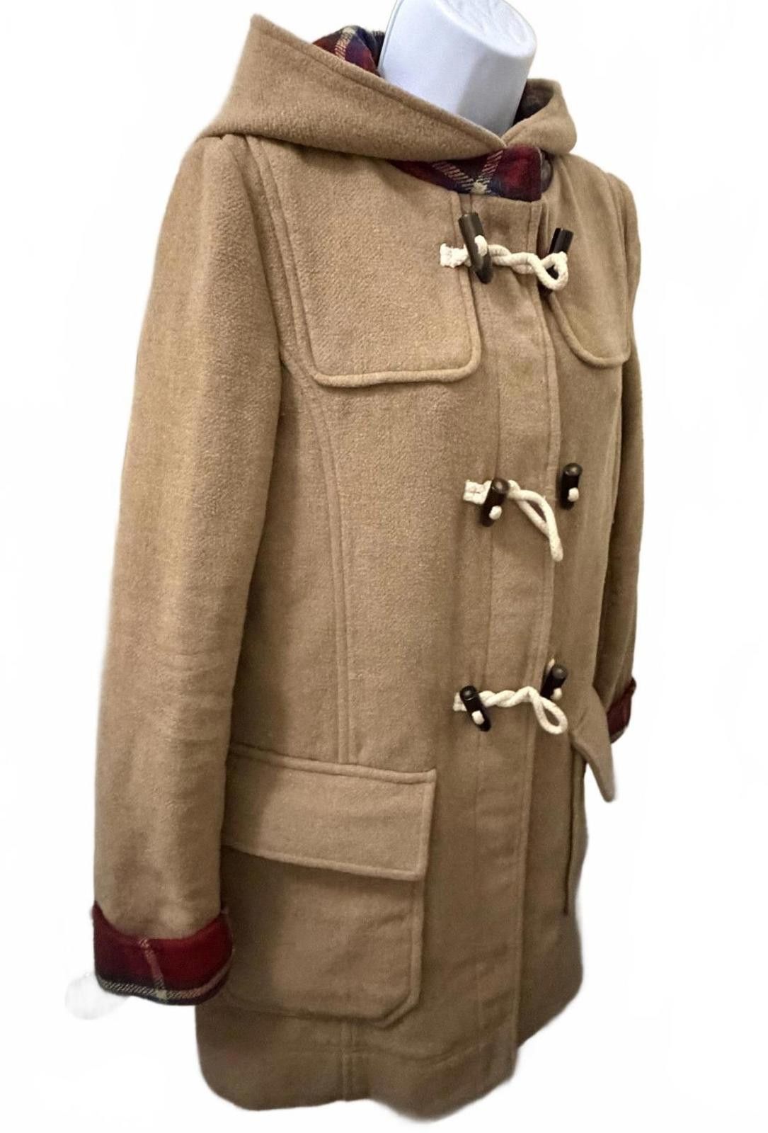 Other ASOS Camel Hooded Coat w/ Rope Closure (SMALL) Size S / US 4 / IT 40 - 6 Thumbnail