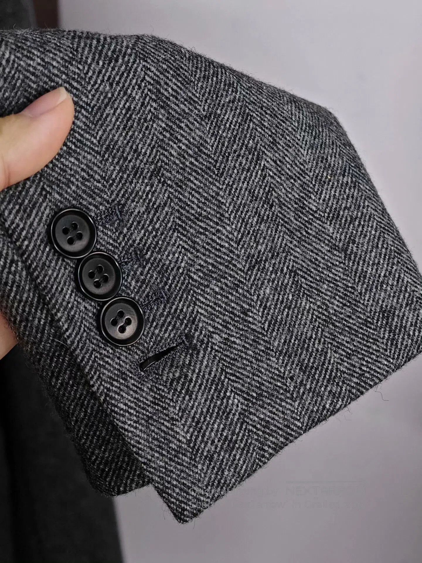 Japanese Brand Custom Gray Tweed Wool Polo Coat. Size US M / EU 48-50 / 2 - 3 Thumbnail