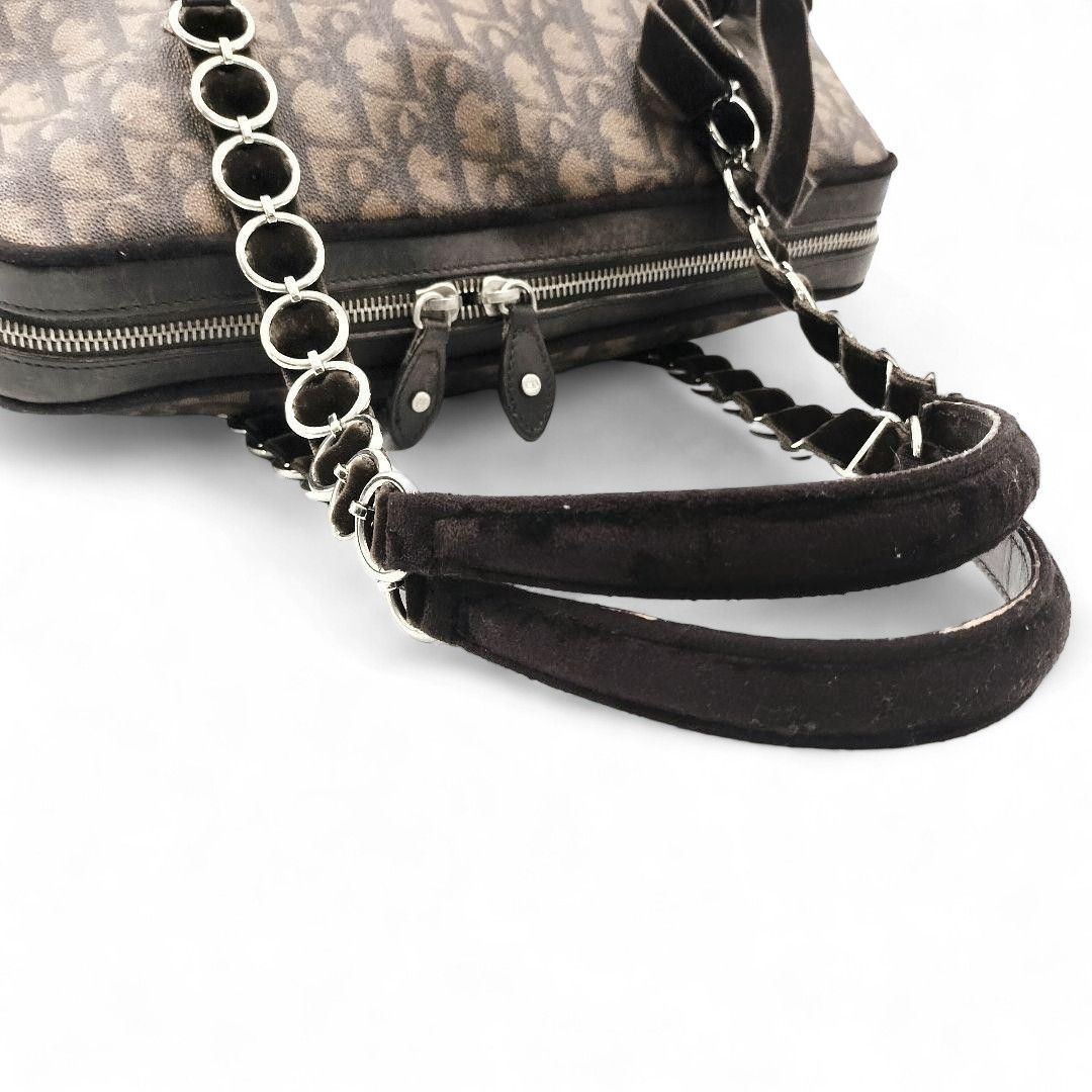Dior Dior - Romatic Trotter Handbag Leather Monogram Brown Size ONE SIZE - 7 Thumbnail
