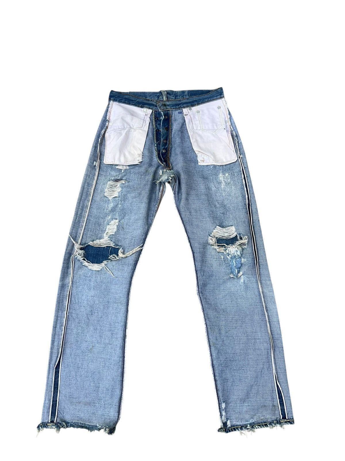 Levi's True 60s 70s Levi’s 501 Big E Distress Denim Selvedge Jeans Size US 30 / EU 46 - 23 Thumbnail