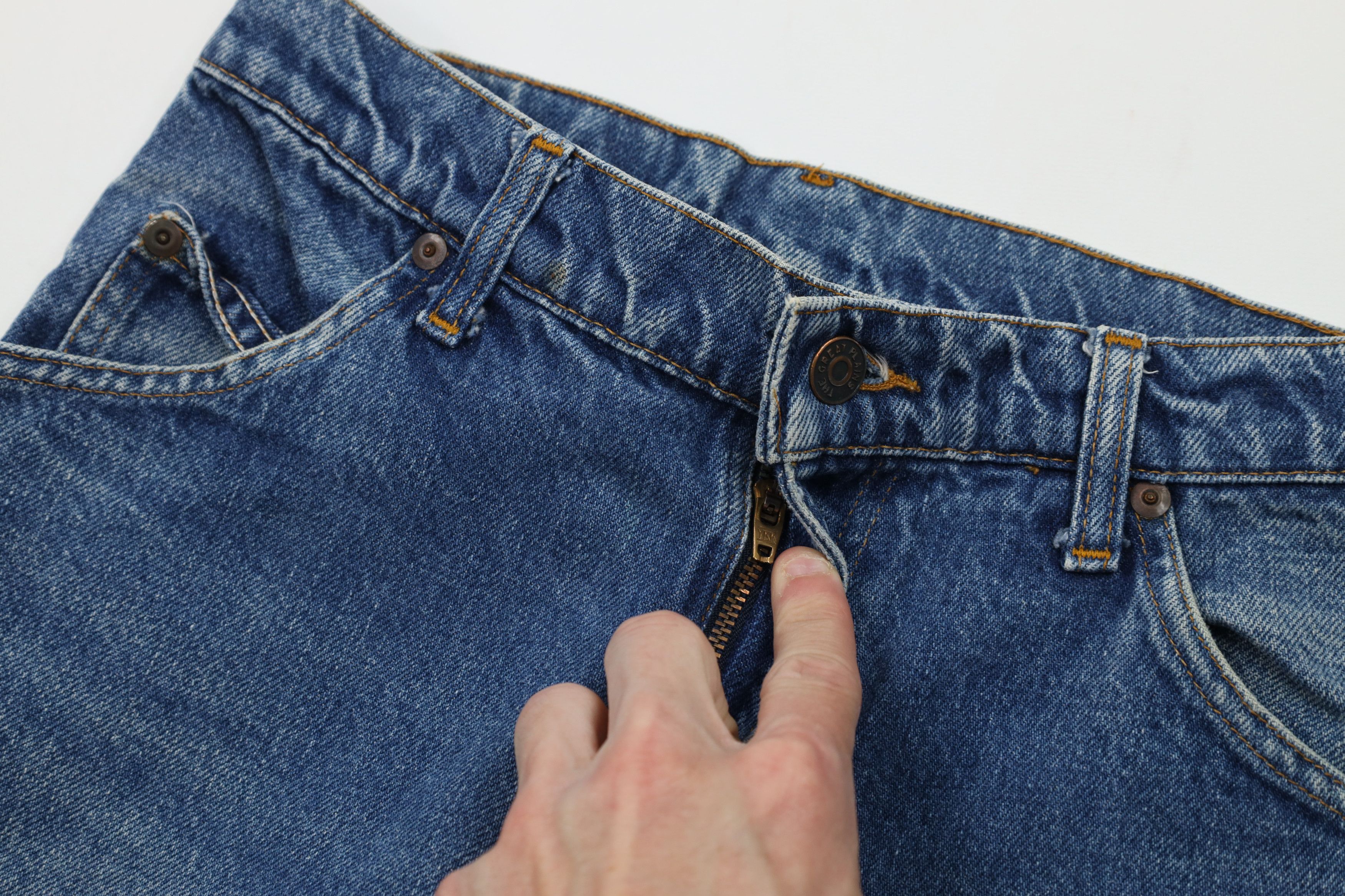 Vintage Vintage 70s Streetwear Western Flared Denim Jeans Blue USA Size US 29 - 8 Thumbnail