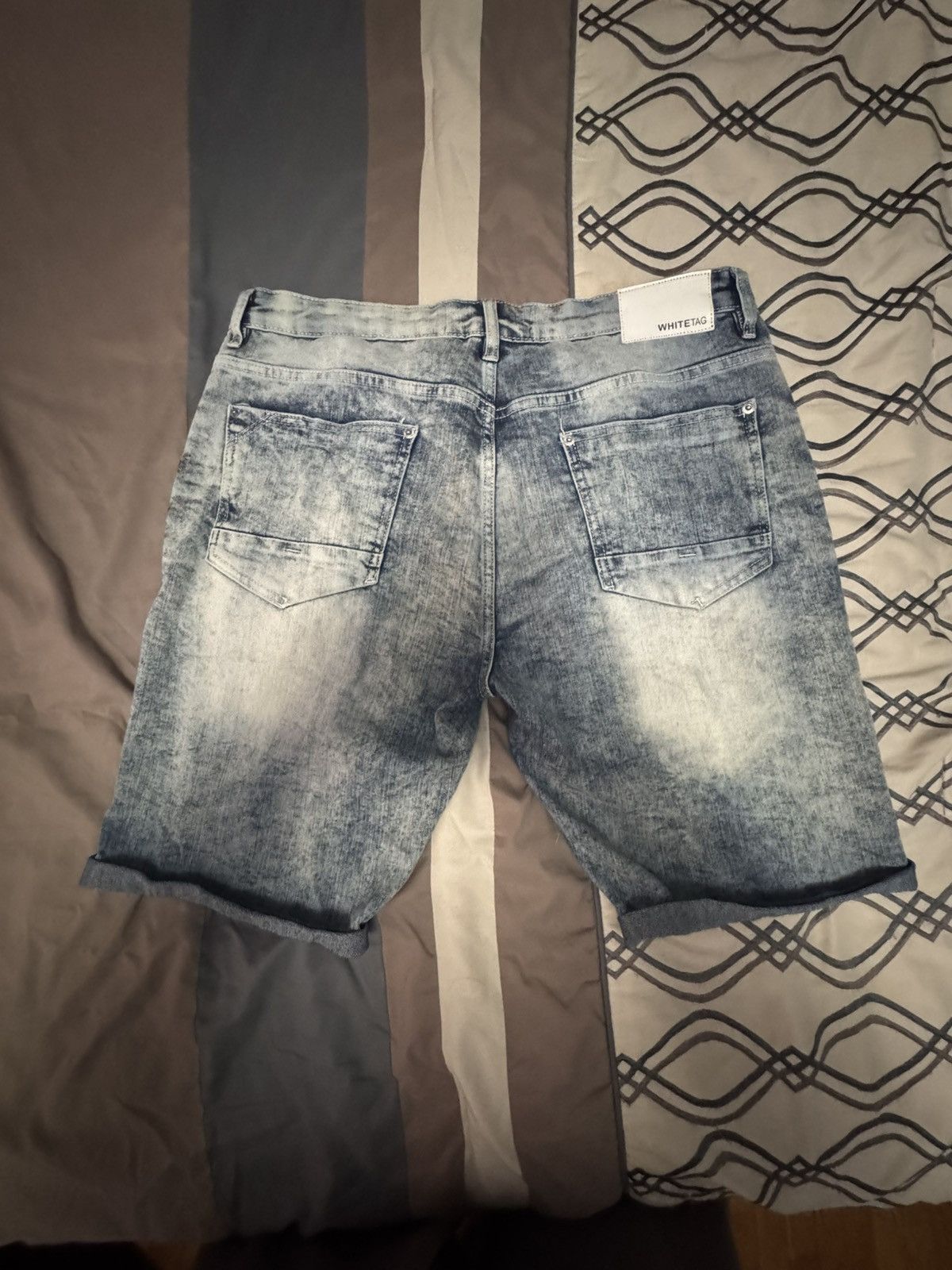 Other Blue Ripped Jean Shorts Size US 34 / EU 50 - 2 Thumbnail