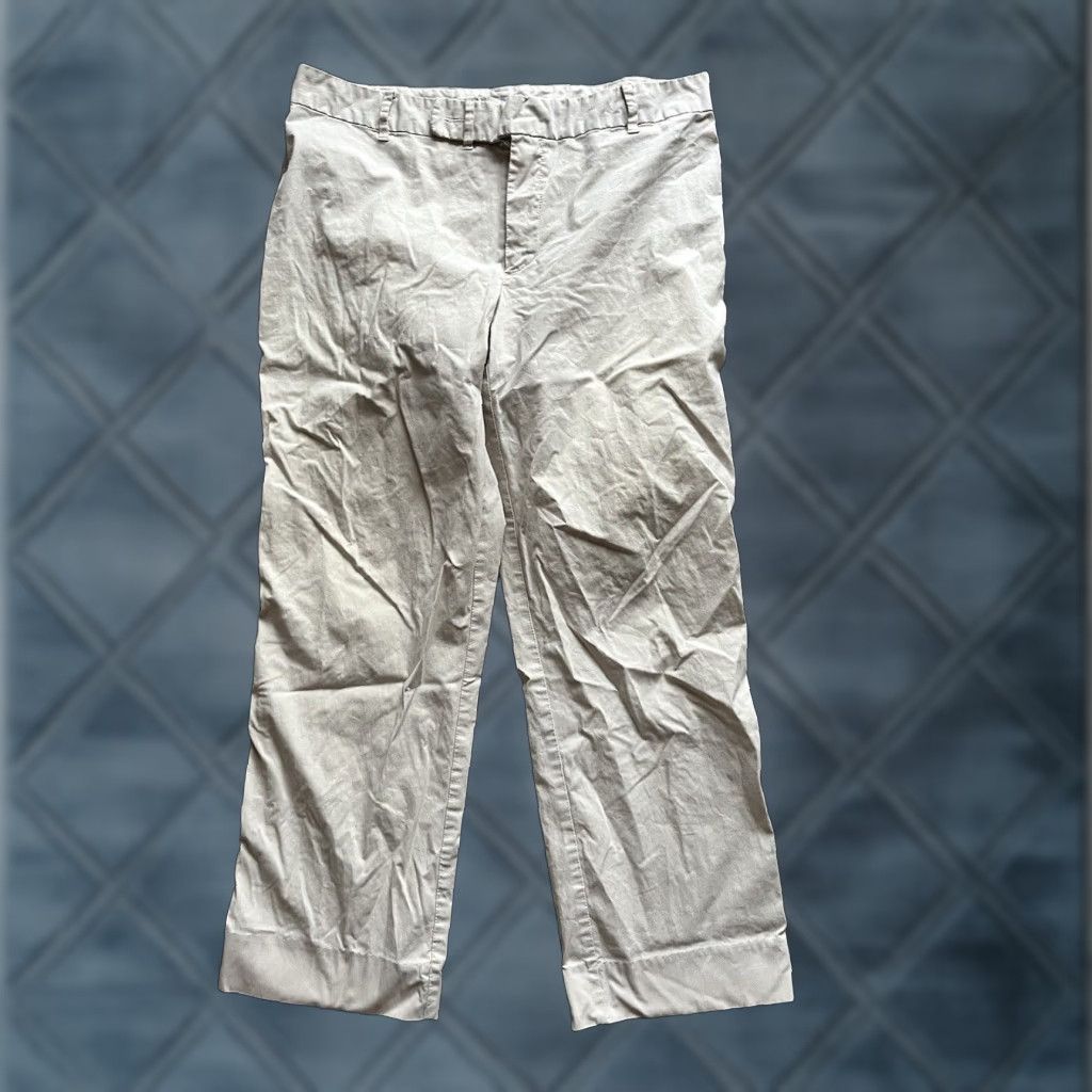 Gap VINTAGE Gap Women's Capri Pants Cropped Casual Travel Wedding Beige Size 8 Size 30" / US 8 / IT 44 - 1 Thumbnail