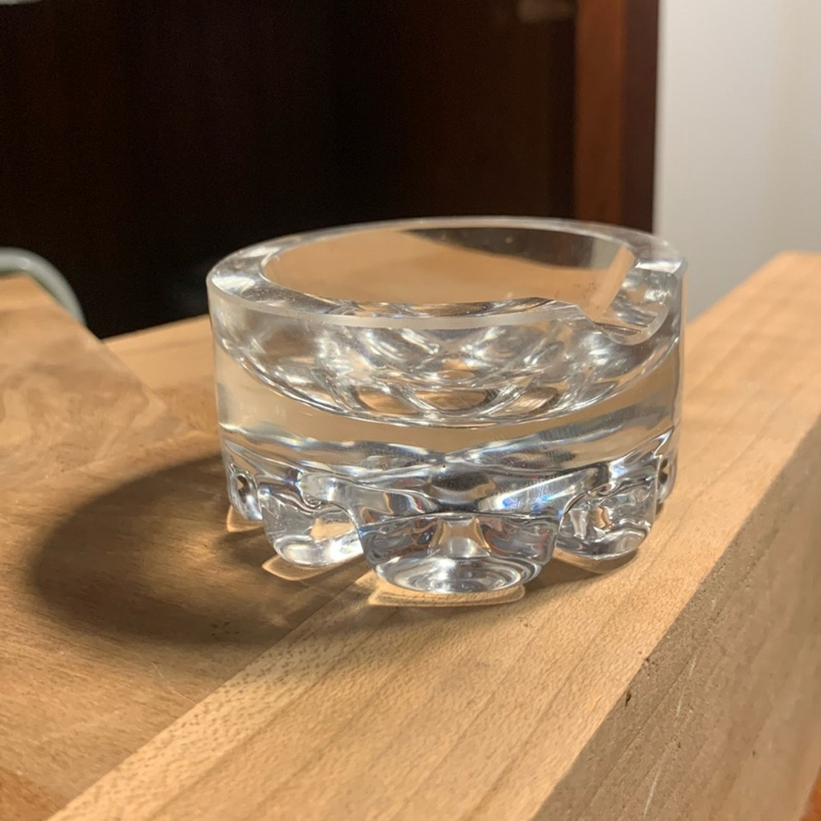 Vintage Midcentury crystal trinket dish ashtray Scandinavia Finland Size ONE SIZE - 1 Thumbnail