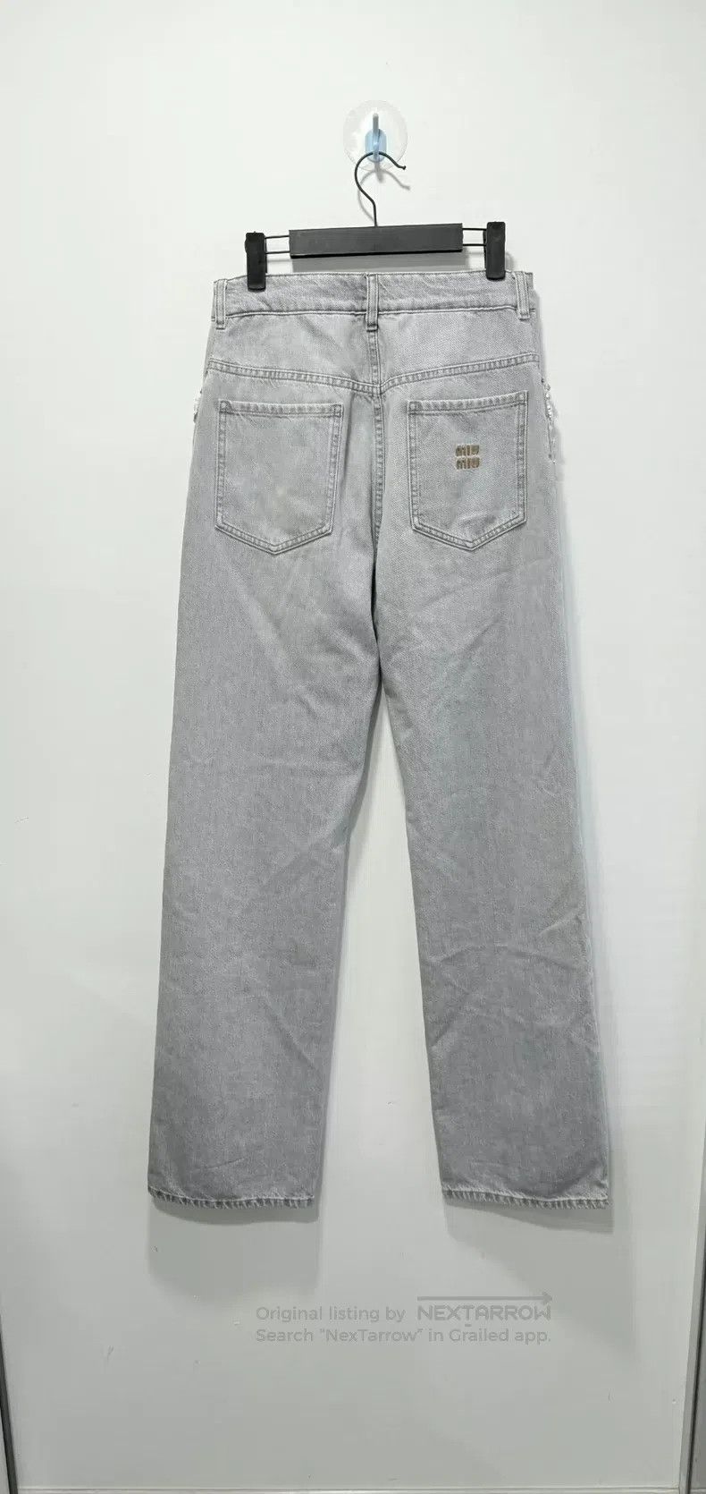 Miu Miu Miu Miu 24 Rhinestone grey jeans Size 24" / US 00 / IT 34 - 2 Thumbnail