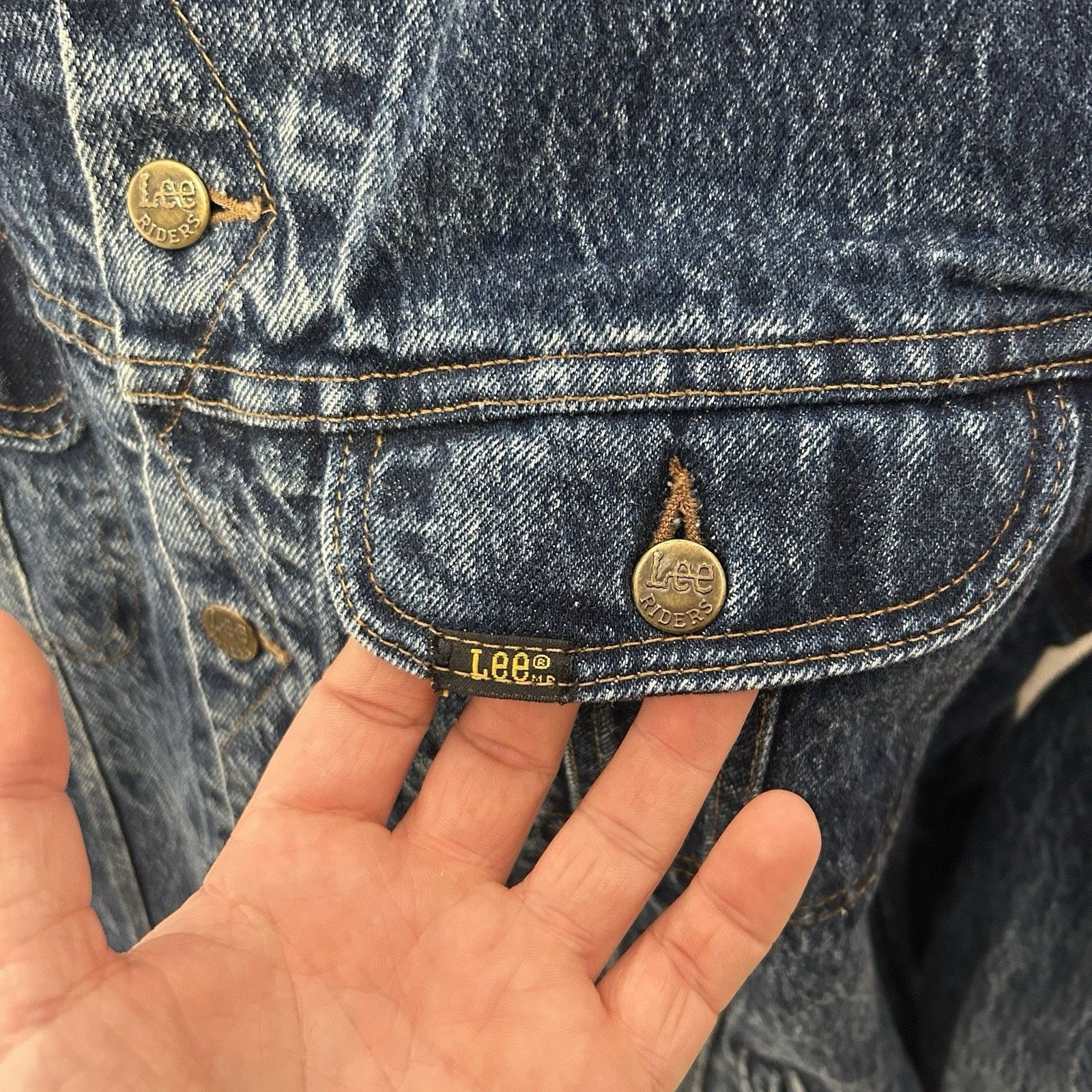 Lee Vintage Lee Riders Union Denim Trucker Jacket “Dark Wash” Size US L / EU 52-54 / 3 - 3 Thumbnail