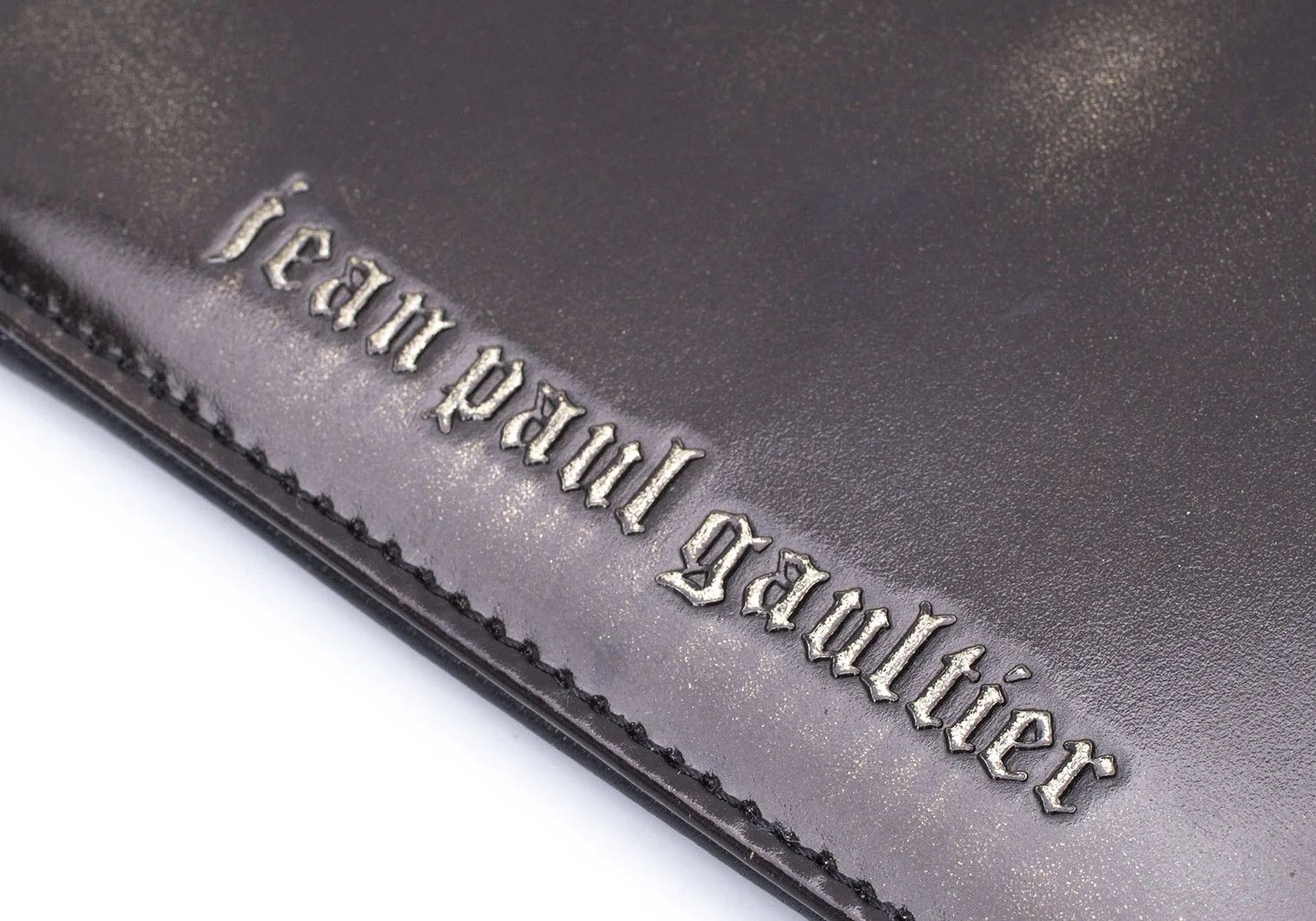 Jean Paul Gaultier Logo Embossed Pass Case in Dark Brown Size ONE SIZE - 4 Thumbnail