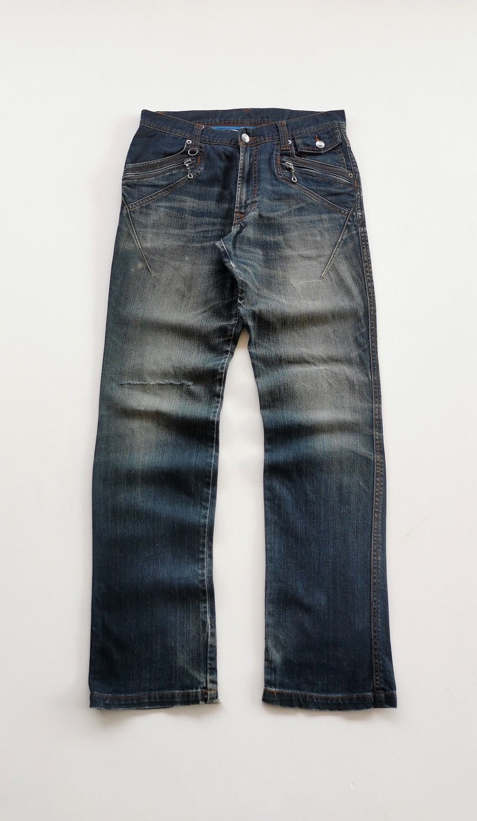 Japanese Brand Male & Co Japan Zipper Punk Distressed Denim Jeans Size US 32 / EU 48 - 2 Thumbnail