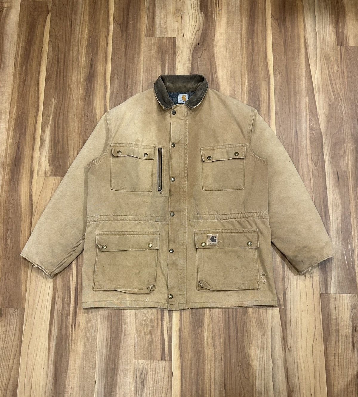 Carhartt Vintage Carhartt Blanket Lined Chore Jacket Size US XL / EU 56 / 4 - 1 Thumbnail