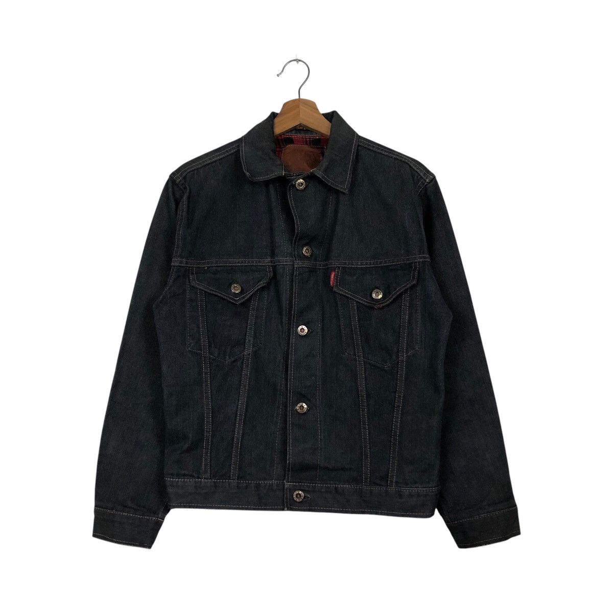 Japanese Brand 📌Vintage Biker Denim Jacket Trucker Tar Dush Issey Miyake Size US M / EU 48-50 / 2 - 2 Thumbnail