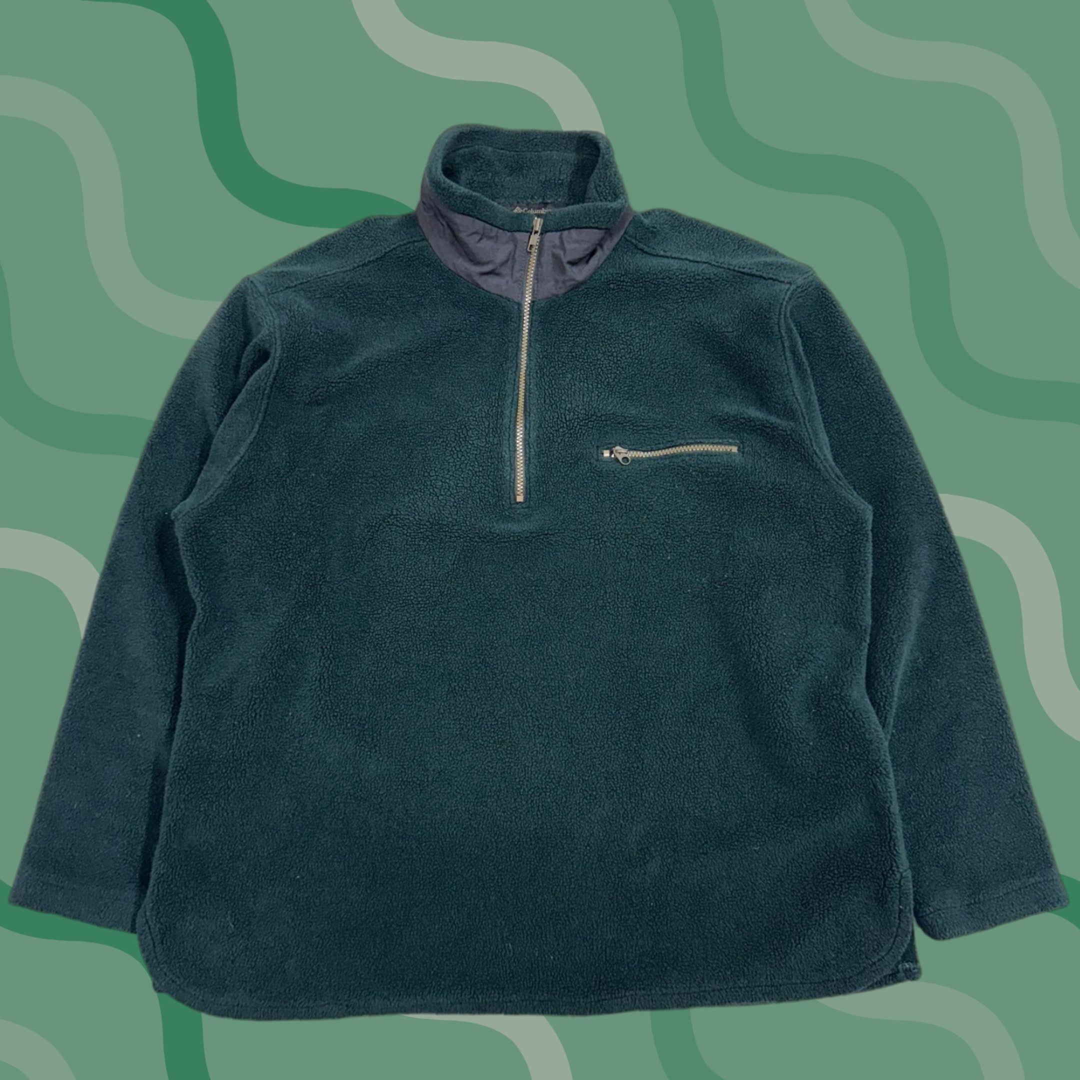 Vintage VINTAGE Columbia Jacket Mens Large Green Fleece 1/4 Zip USA 90s Pullover Jacket Size US L / EU 52-54 / 3 - 1 Thumbnail