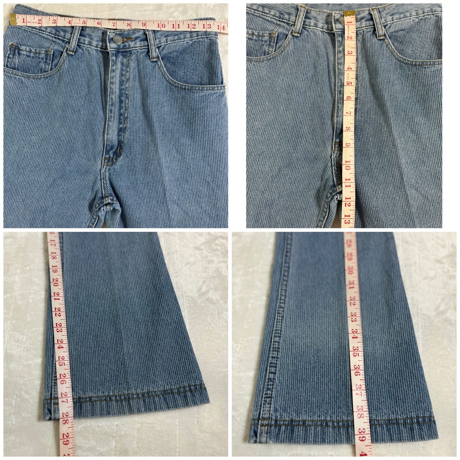 Unknown London Vintage Lona Jeans Blue Flare Bootcut Denim Pants Size 30 Size 30" / US 8 / IT 44 - 6 Thumbnail