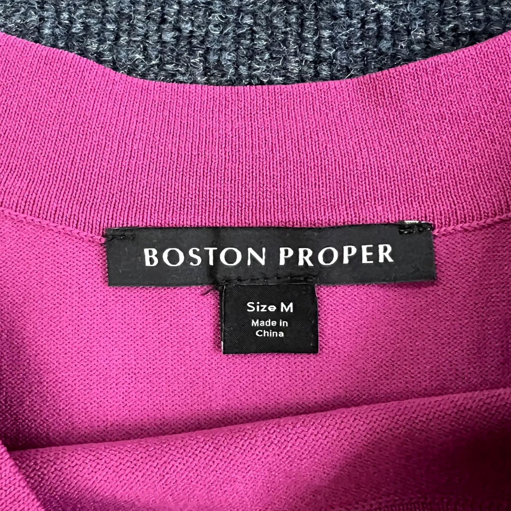 Boston Proper Boston Proper Sweater Womens Medium Pink Lace Floral Hem 3/4 Sleeve Pullover Size M / US 6-8 / IT 42-44 - 3 Thumbnail
