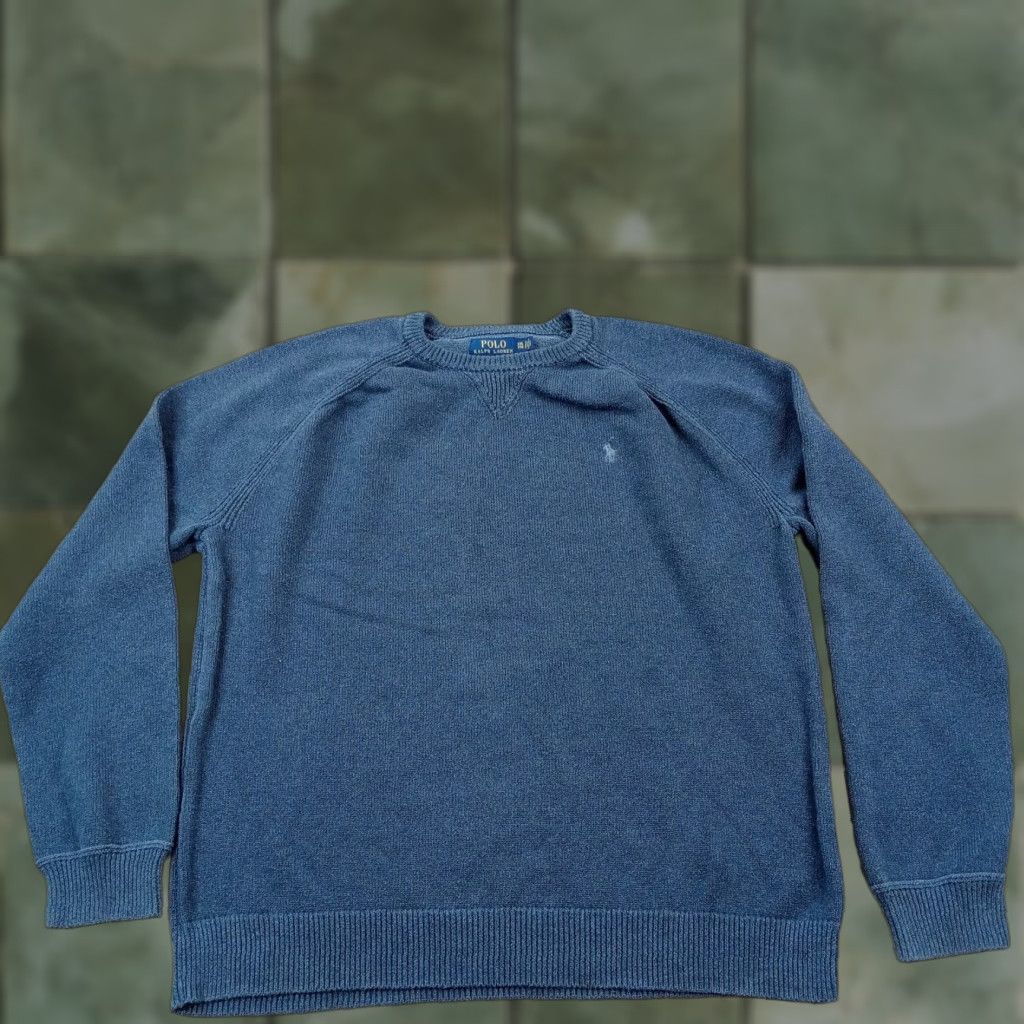 Polo Ralph Lauren Ralph Lauren Mens XXL Blue Crew Neck Sweater 2XL Extra Large Size US XXL / EU 58 / 5 - 1 Thumbnail