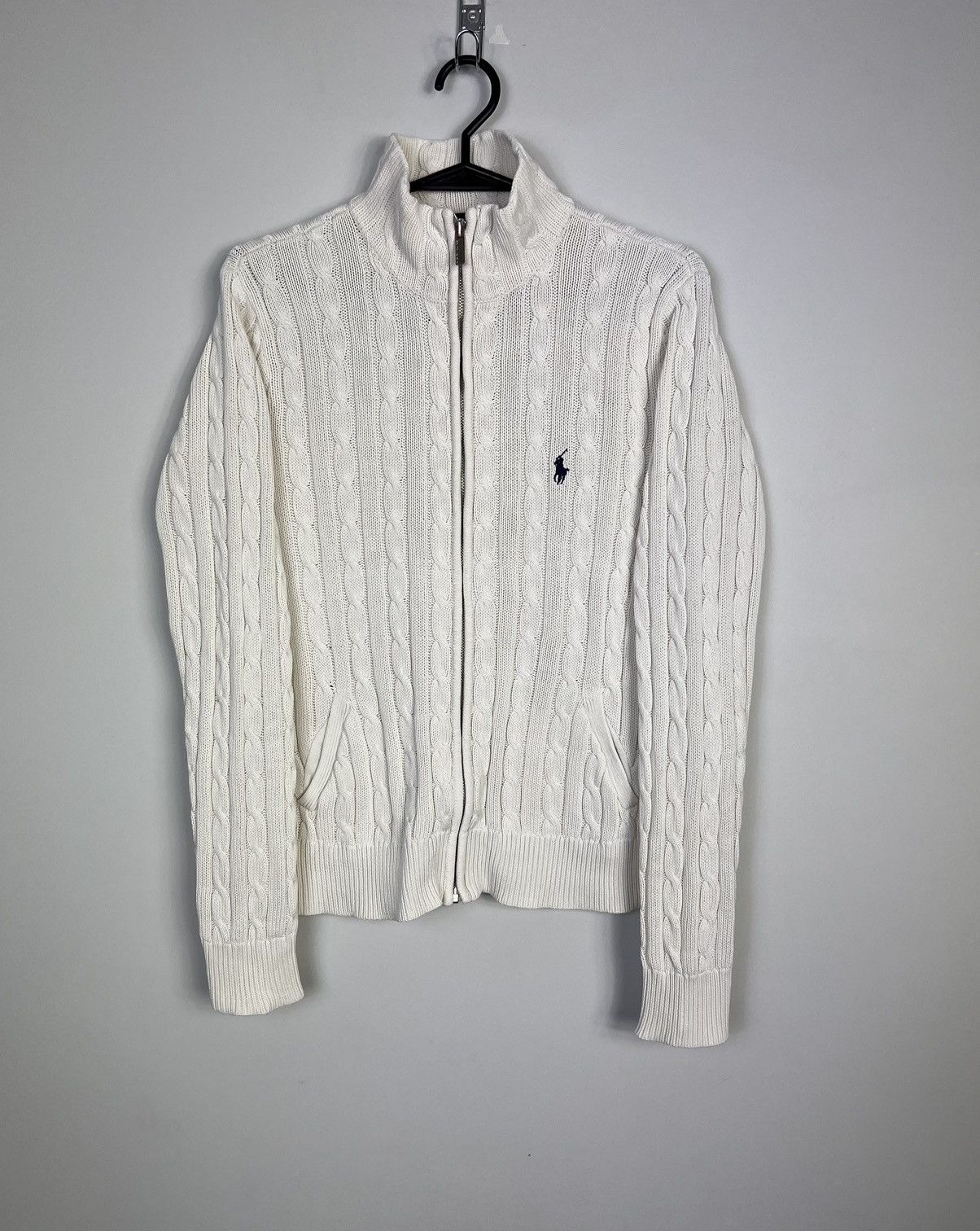 Ralph Lauren Sweater Braid Polo Ralph Lauren Zipped White Size L / US 10 / IT 46 - 2 Thumbnail