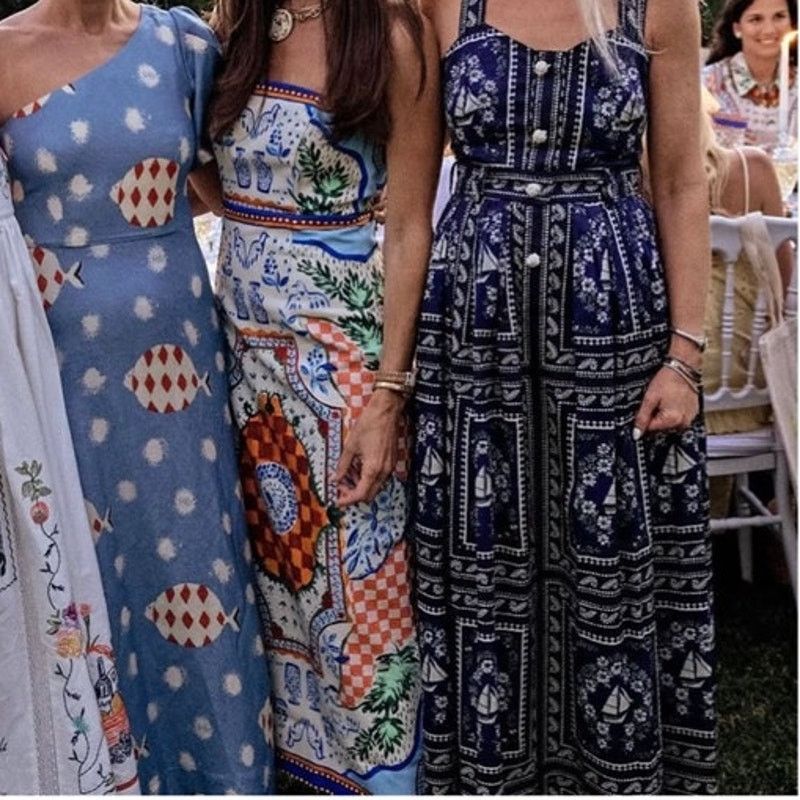 Hunter Bell Hunter Bell Bon Voyage Cleo Dress nautical print size 12 Size XL / US 12-14 / IT 48-50 - 19 Thumbnail
