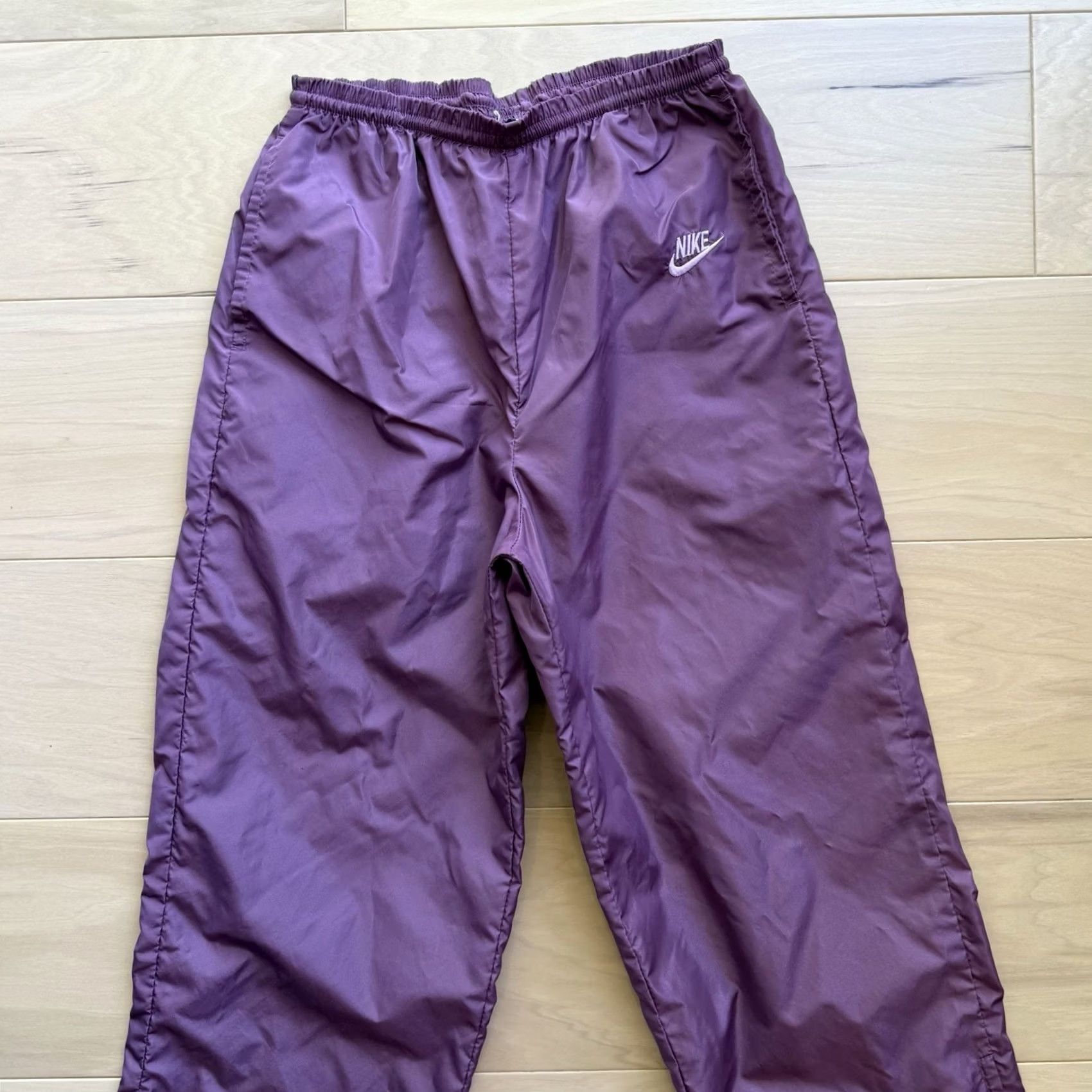Nike VINTAGE Nike Sweatpants Women's Medium Purple 80s Track Sportswear Size 40" / US 18 - 3 Thumbnail
