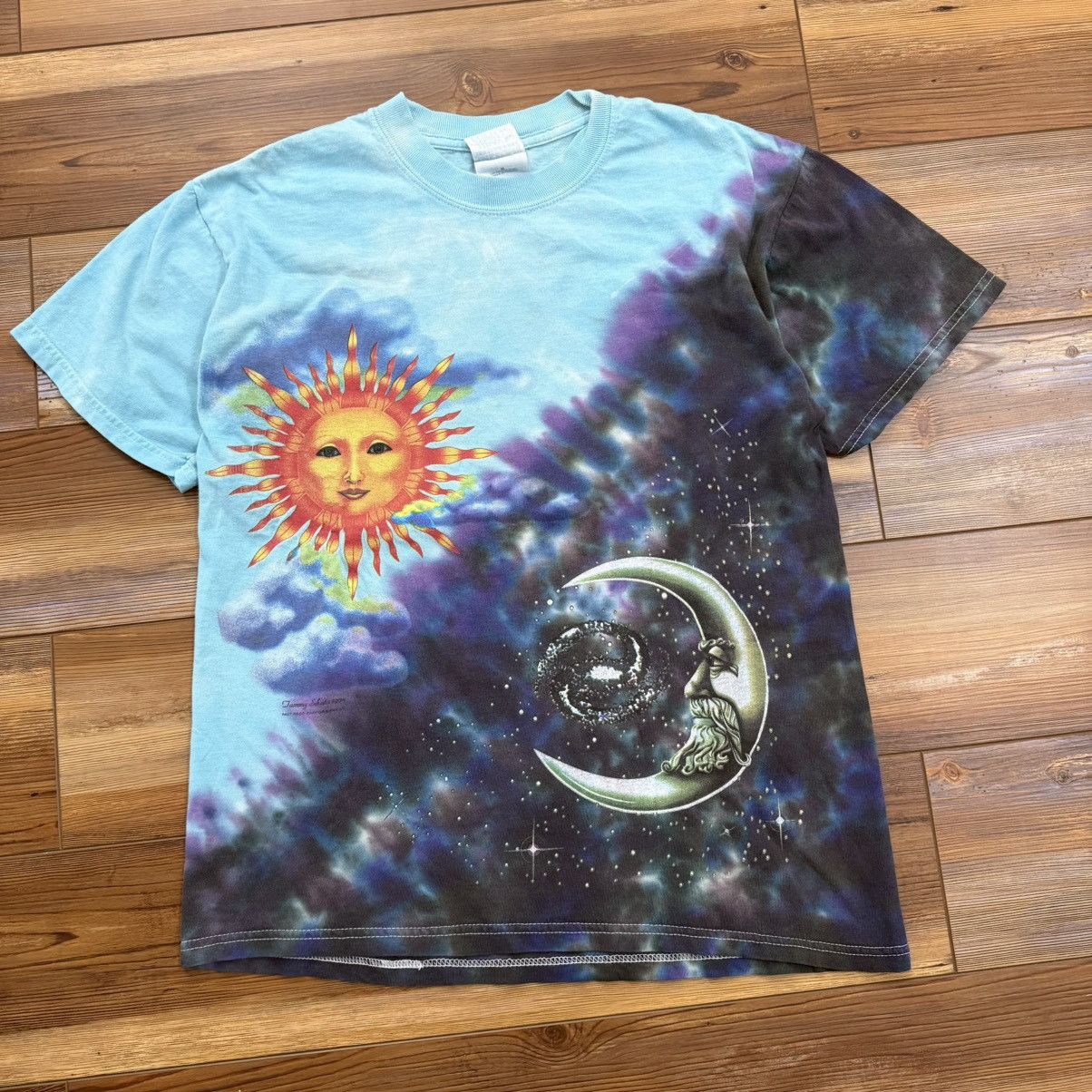 Other Vintage Sun Moon Tammy Schatz Tie Dye 95 AOP Print Tee Shirt Size US S / EU 44-46 / 1 - 1 Thumbnail