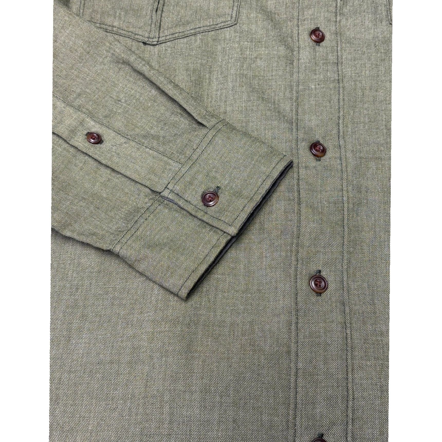 Mountain Hardwear Mountain Hardwear Mens L Olive Green Button Up Long Sleeve Utility Shirt 1050 Size US L / EU 52-54 / 3 - 3 Thumbnail