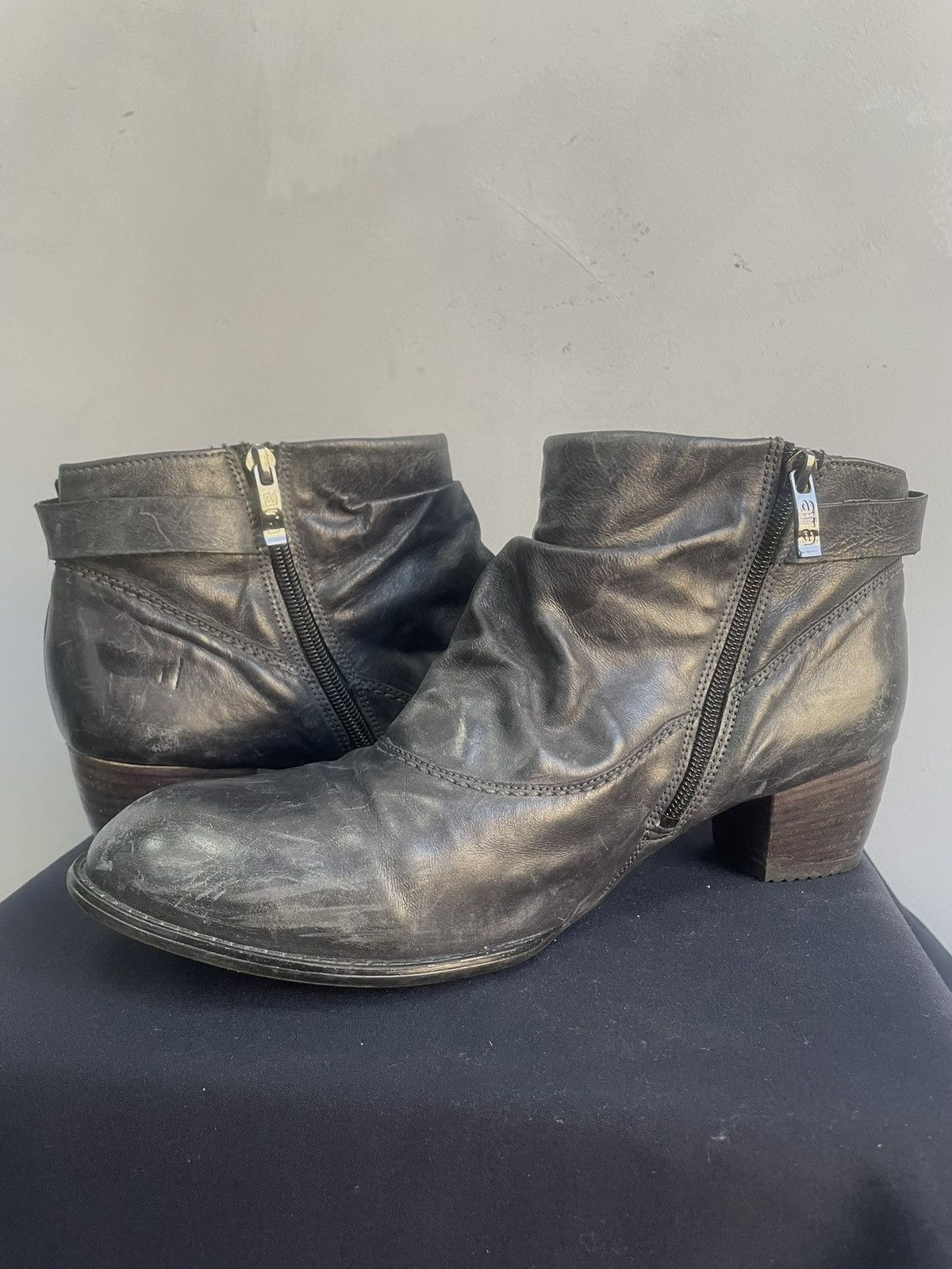 A.S.98 Gothic heel platform boots leather guidi style avant garde Size US 8.5 / EU 41-42 - 10 Thumbnail