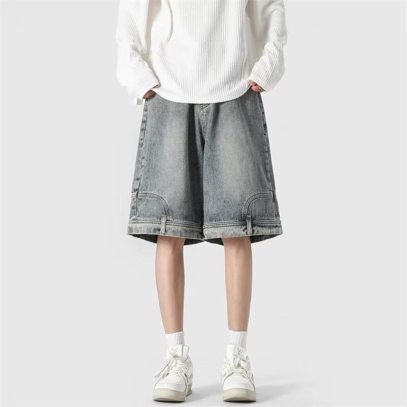 Japanese Brand × Jean Retro loose casual inverted denim shorts Size US 32 / EU 48 - 4 Thumbnail
