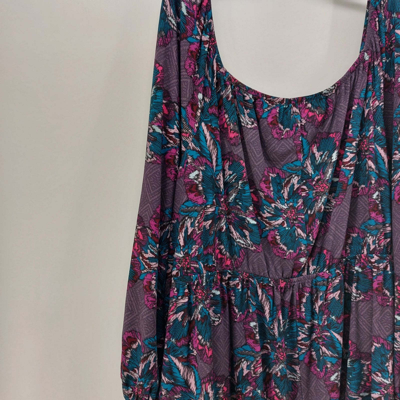 Other Lane Bryant Purple Floral Dress Plus Size 26 28 Pockets Size 4XL / US 24-26 - 11 Thumbnail
