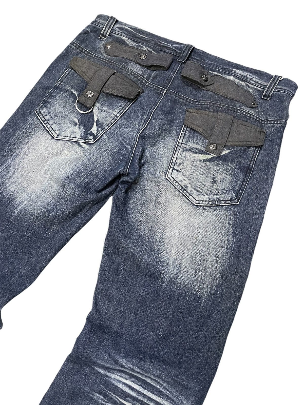 Hysteric Glamour × LOWBOX Lowbox Japan Claw Mark Whiskers Flared Jeans Size US 34 / EU 50 - 4 Thumbnail