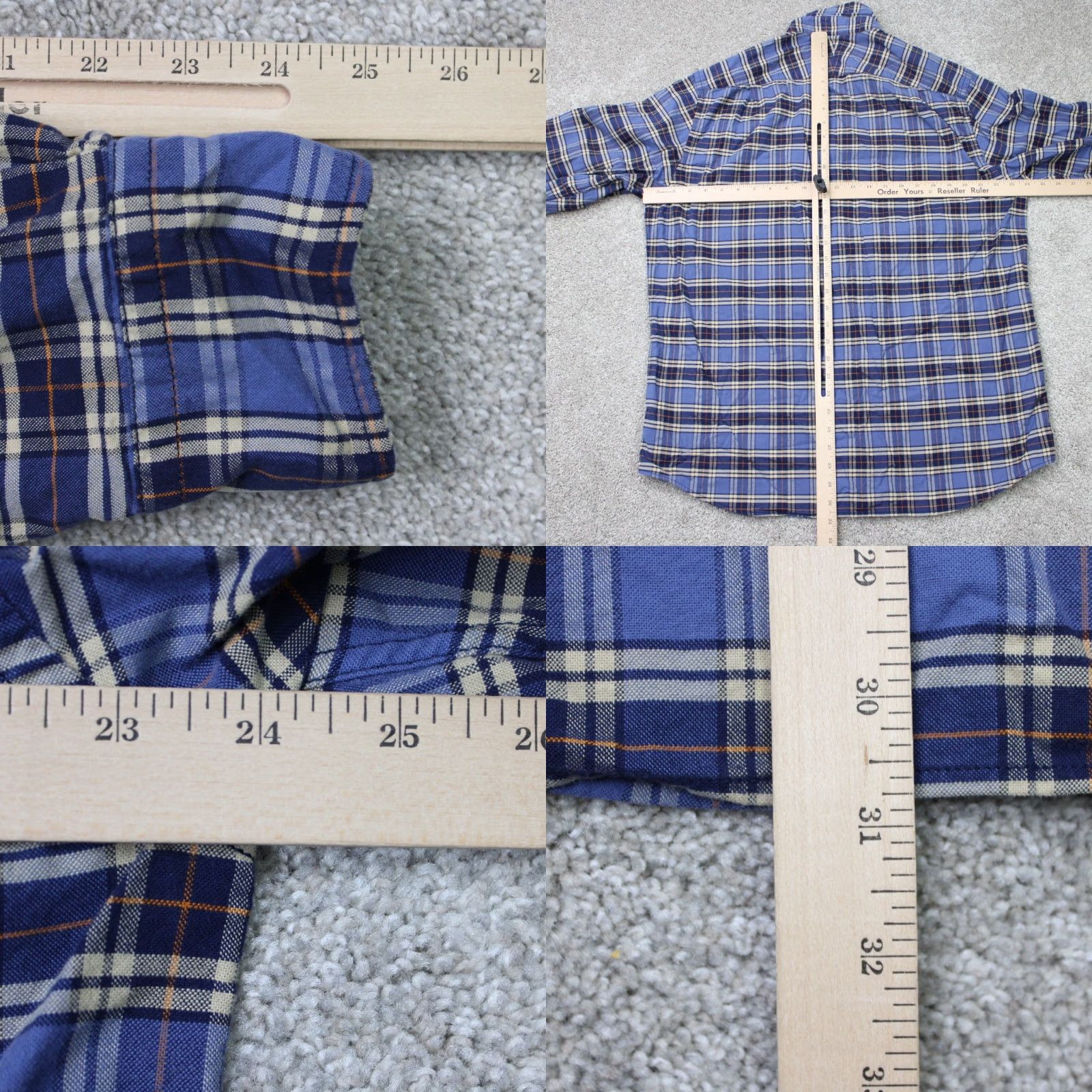 Charles Tyrwhitt Charles Tyrwhitt Shirt Mens Large Blue/Yellow Classic Fit Long Sleeve Flannel Size US L / EU 52-54 / 3 - 8 Thumbnail