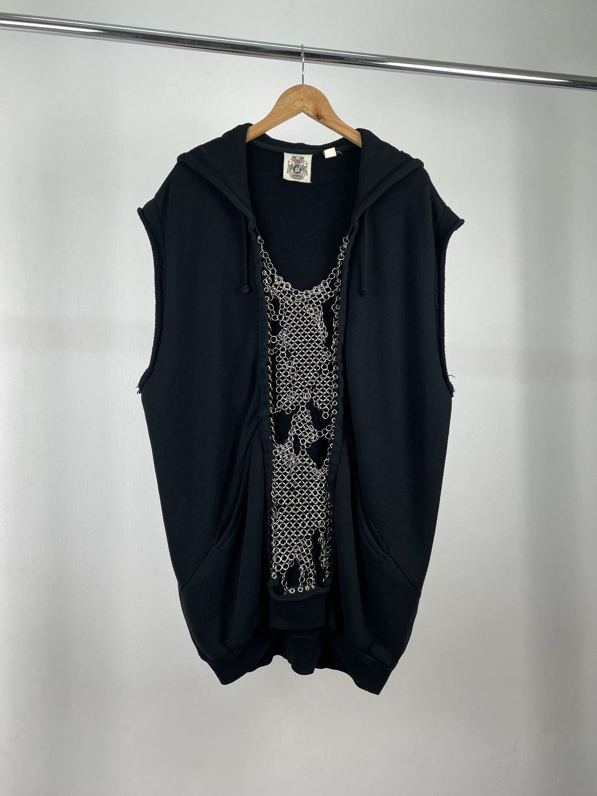 PHENOMENON SS2010 Destroyed Chainmail Sleeveless Hoodie Size US XXL / EU 58 / 5 - 1 Thumbnail