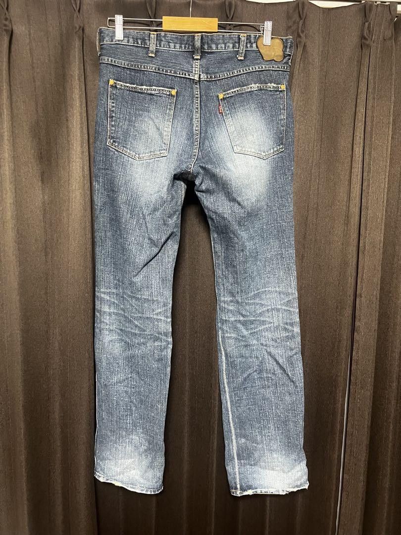 Number (N)ine NUMBER (N)INE Distressed Patch Denim Pants 3 x 32 Size US 31 - 2 Thumbnail