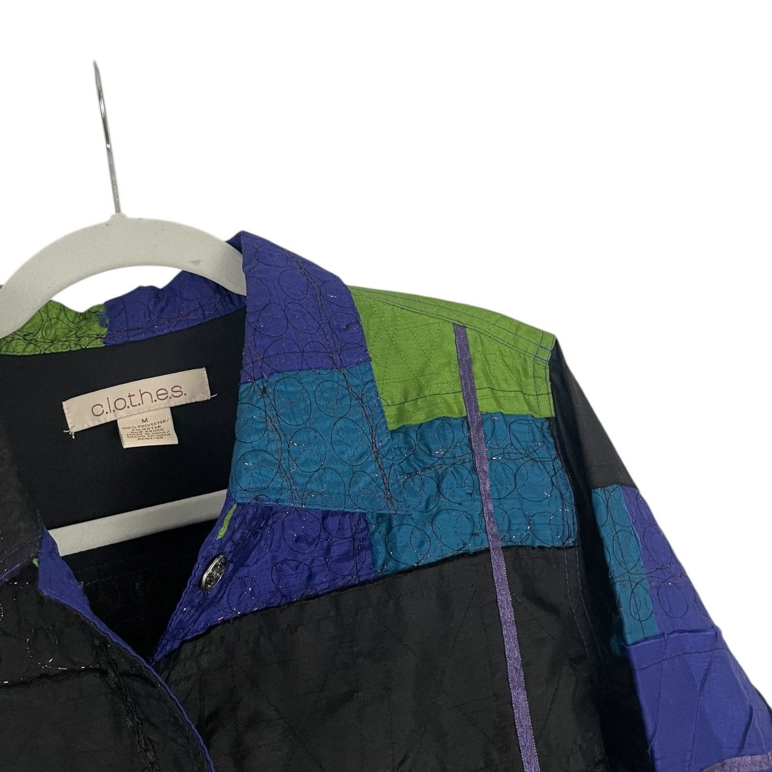 Other c.l.o.t.h.e.s. Vintage Blue & Green Embroidered Jacket Size US M / EU 48-50 / 2 - 2 Thumbnail