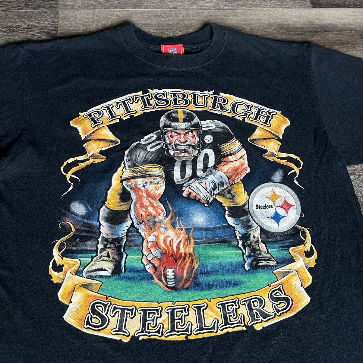 NFL Vintage 2000s NFL Pittsburgh Steelers Snap Graphic Logo Tee Size US L / EU 52-54 / 3 - 1 Thumbnail