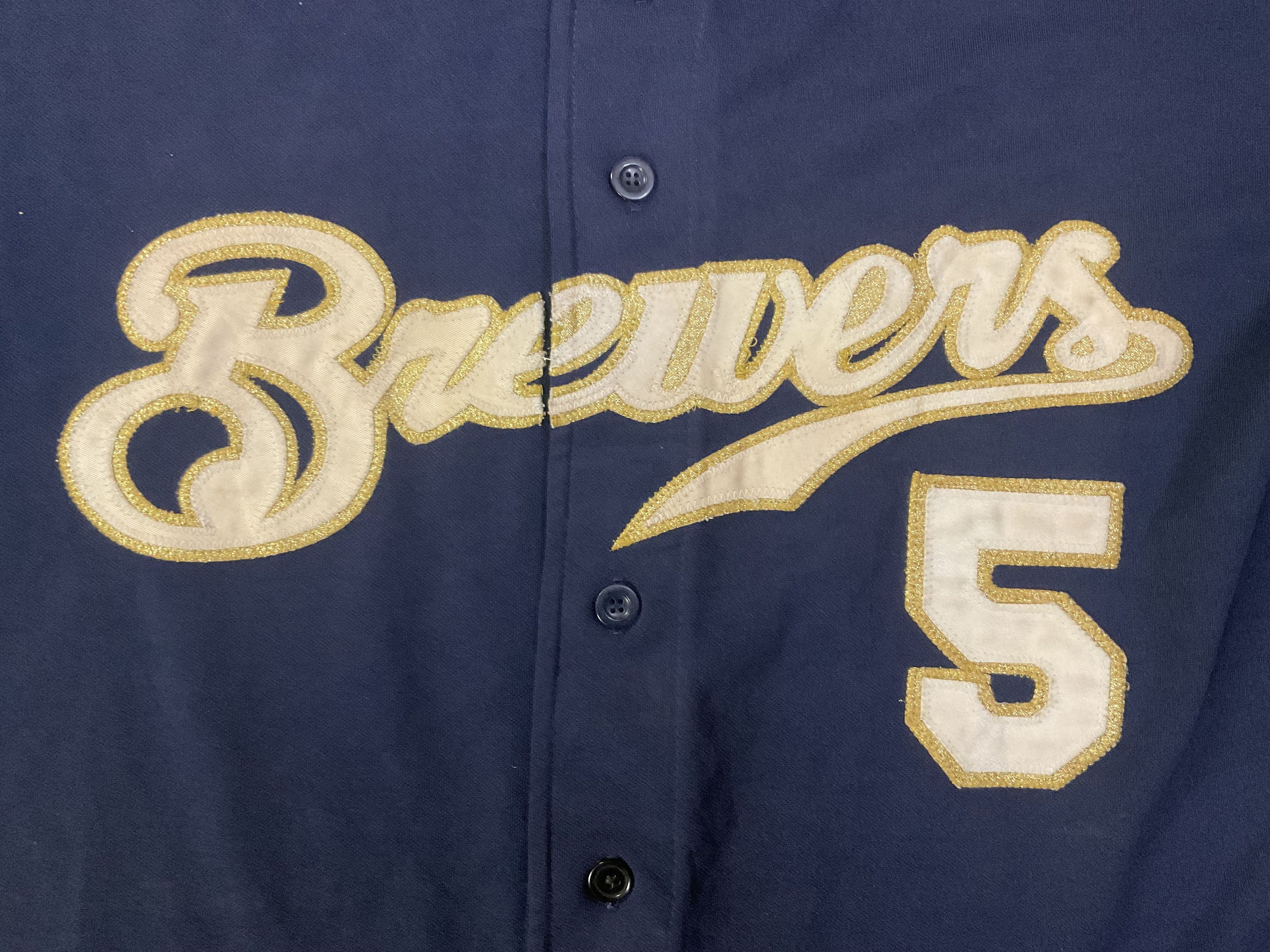 MLB Vintage MLB Milwaukee Brewers #5 Baseball Jersey Patches Size US L / EU 52-54 / 3 - 3 Thumbnail