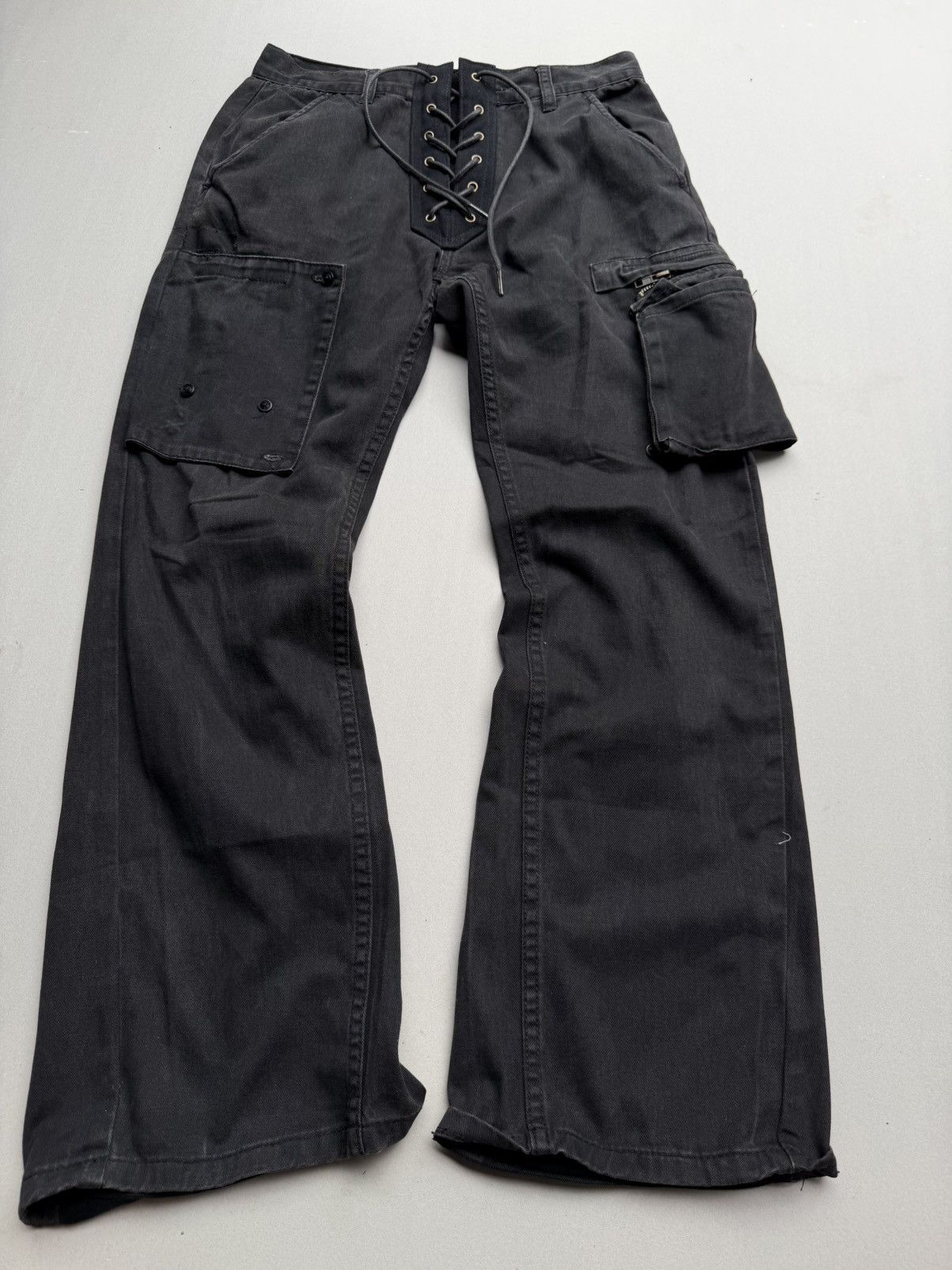 Japanese Brand Relaxed flare cargo pants Size US 29 - 1 Thumbnail