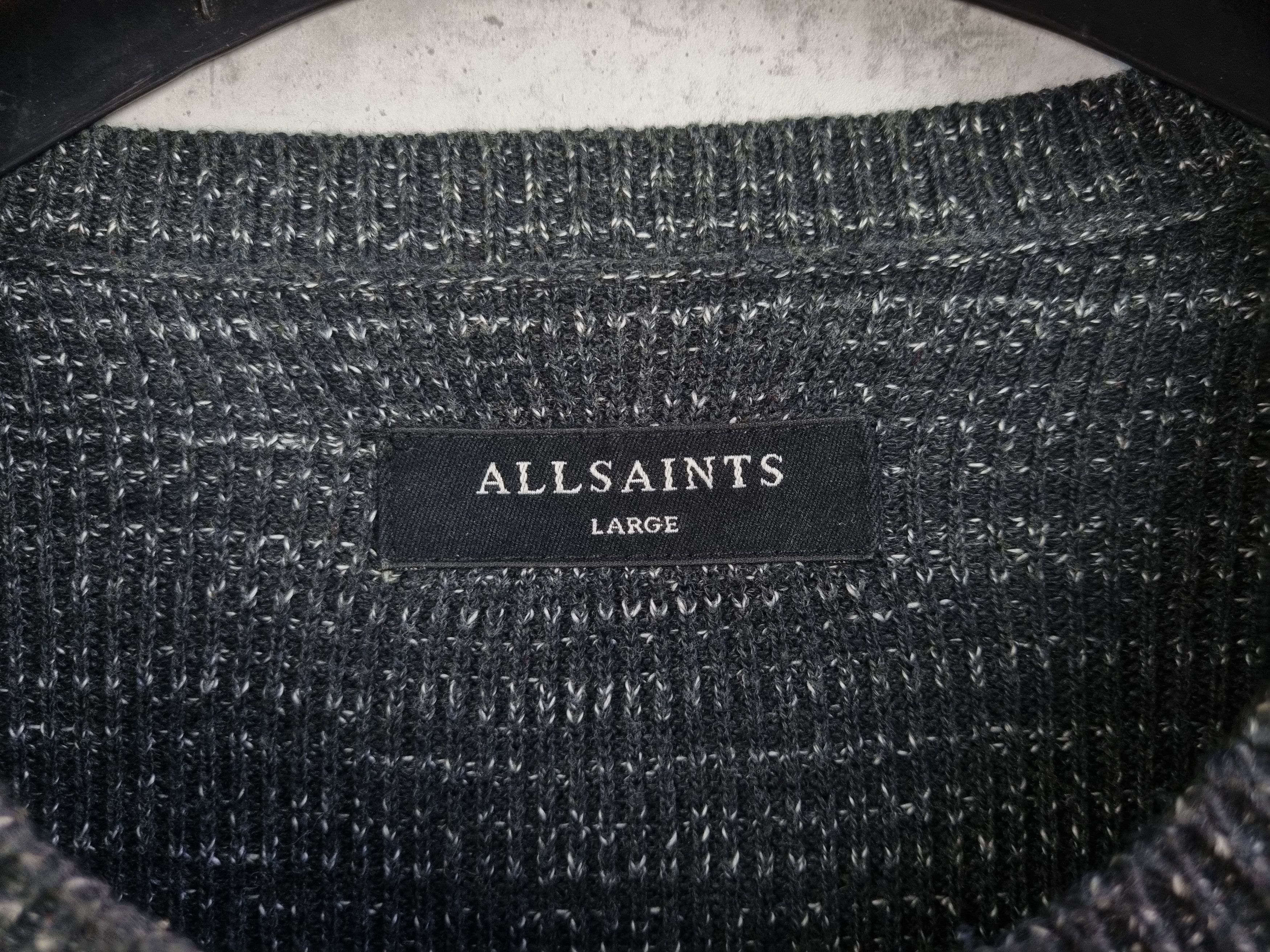 Allsaints Allsaints Rydal Crew Ridge Jumper Light Striped Knit Sweater Size US L / EU 52-54 / 3 - 6 Thumbnail