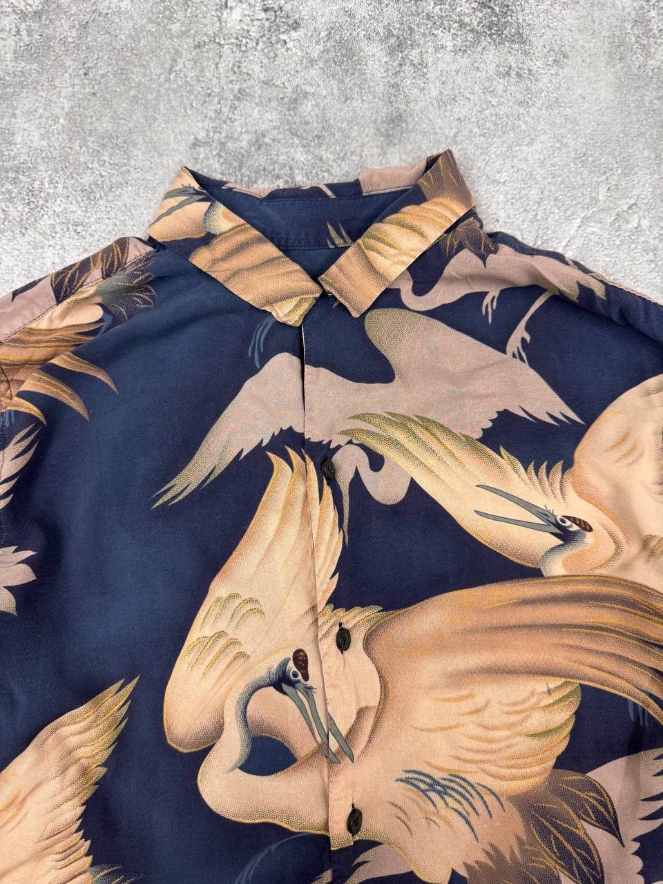 Allsaints AllSaints Men Button Up Shirt Navy Beige Size Small Size US S / EU 44-46 / 1 - 3 Thumbnail