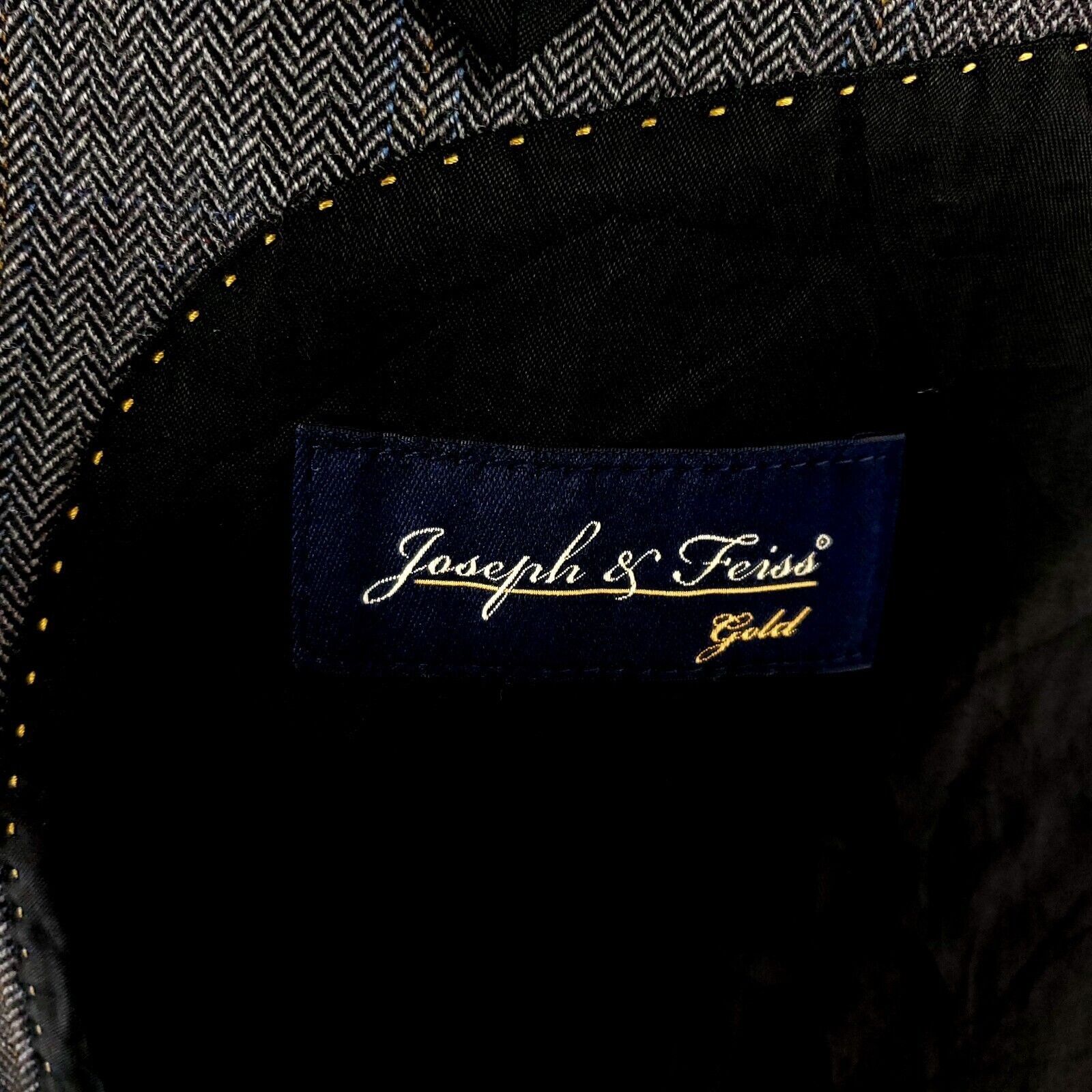 Joseph & Feiss Joseph Feiss Gold Heavy Wool 2 Button Sport Coat 46L Gray He Size 46L - 7 Thumbnail